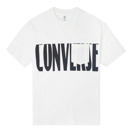 Converse Wordmark Logo Pocket T-Shirt 'White' 10021505-A03 - 1