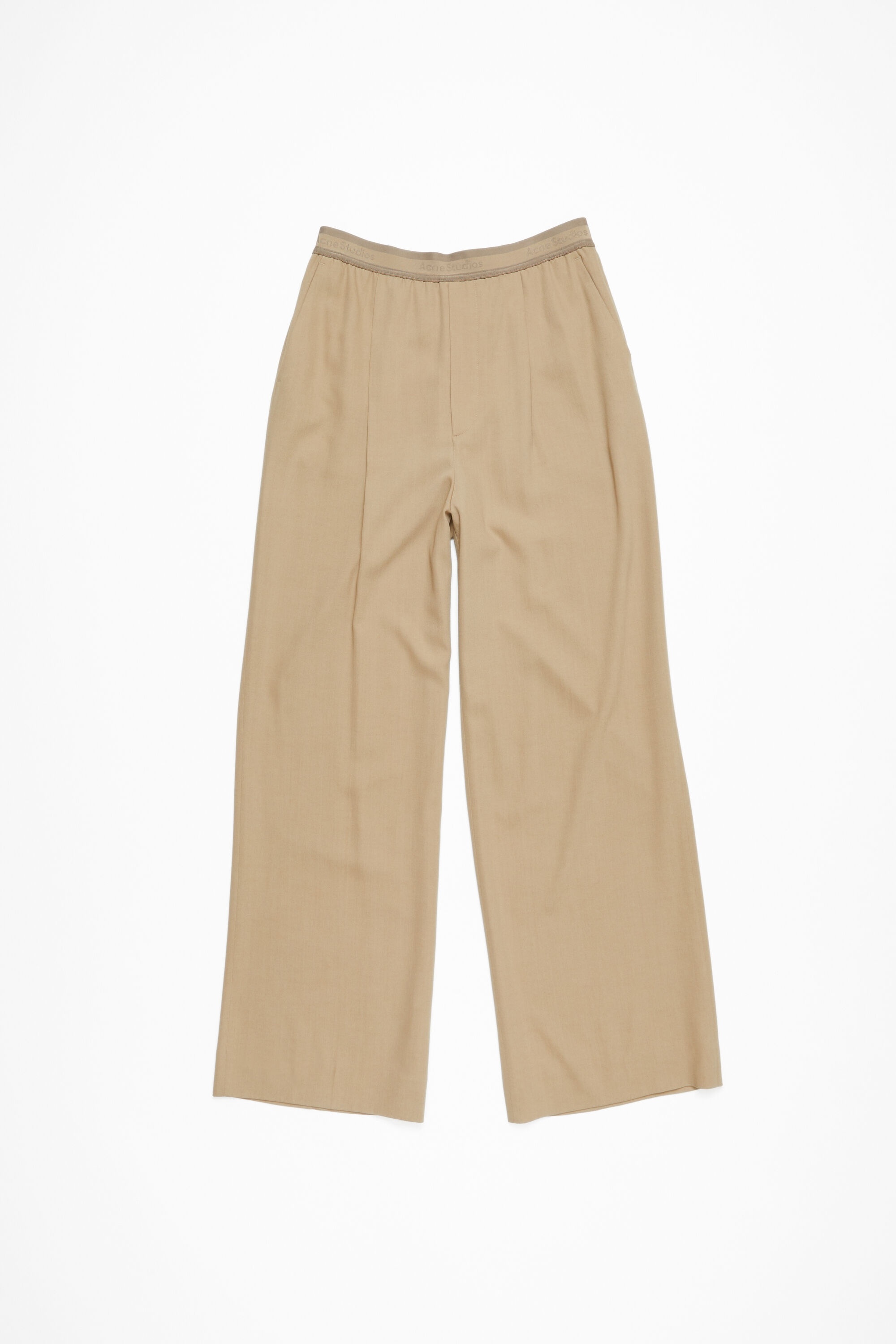 Logo tape trousers - Camel Beige - 7