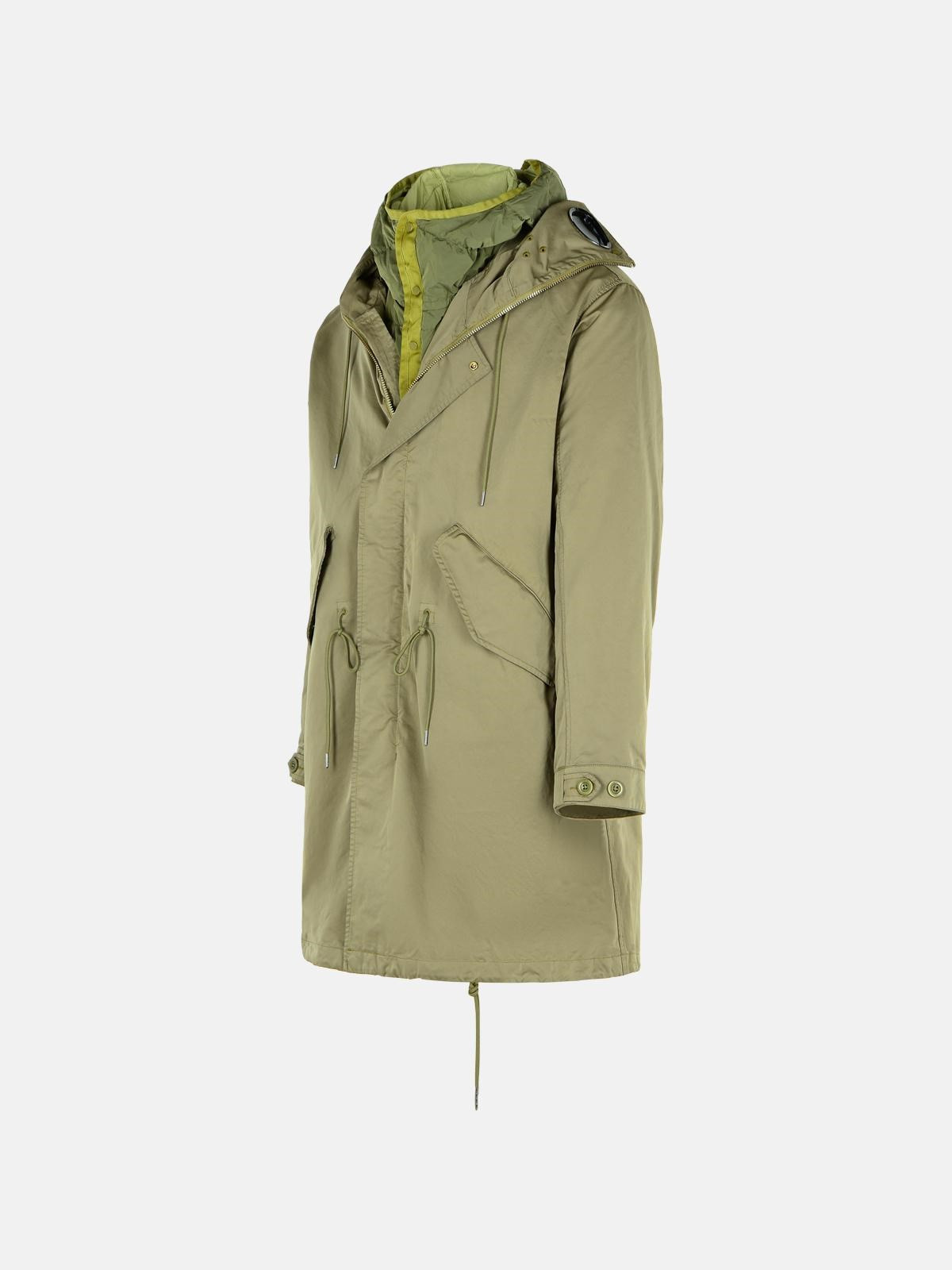 GREEN POLYESTER BLEND PARKA - 2
