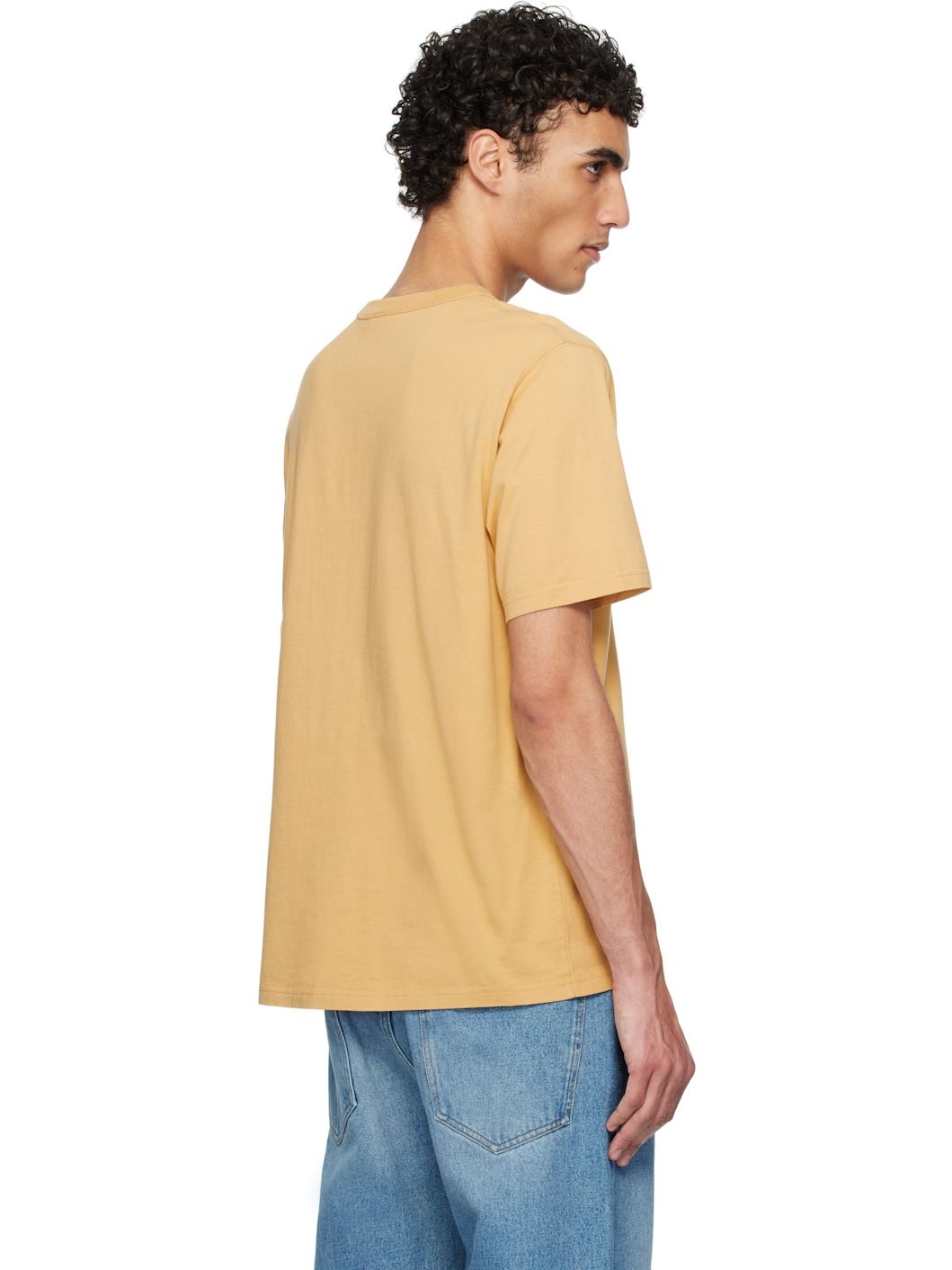 Yellow Barista Fox Patch Relax T-shirt - 3