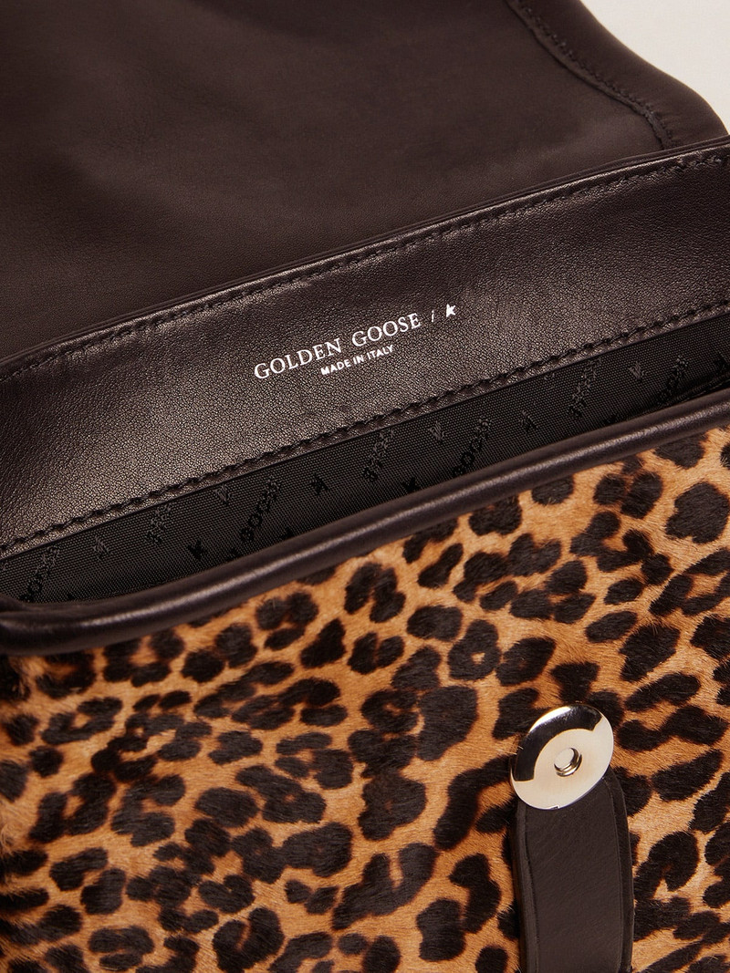 Small Rodeo Bag in black leather and leopard-print pony skin 4