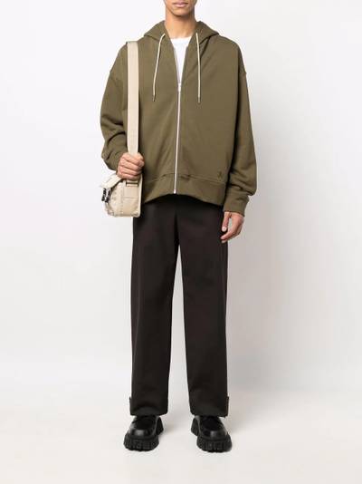 Jil Sander zip-up cotton hoodie outlook