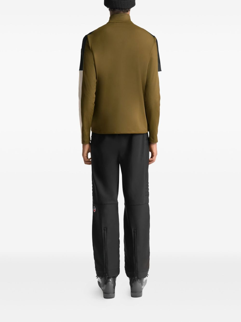 colourblock half-zip T-shirt - 3