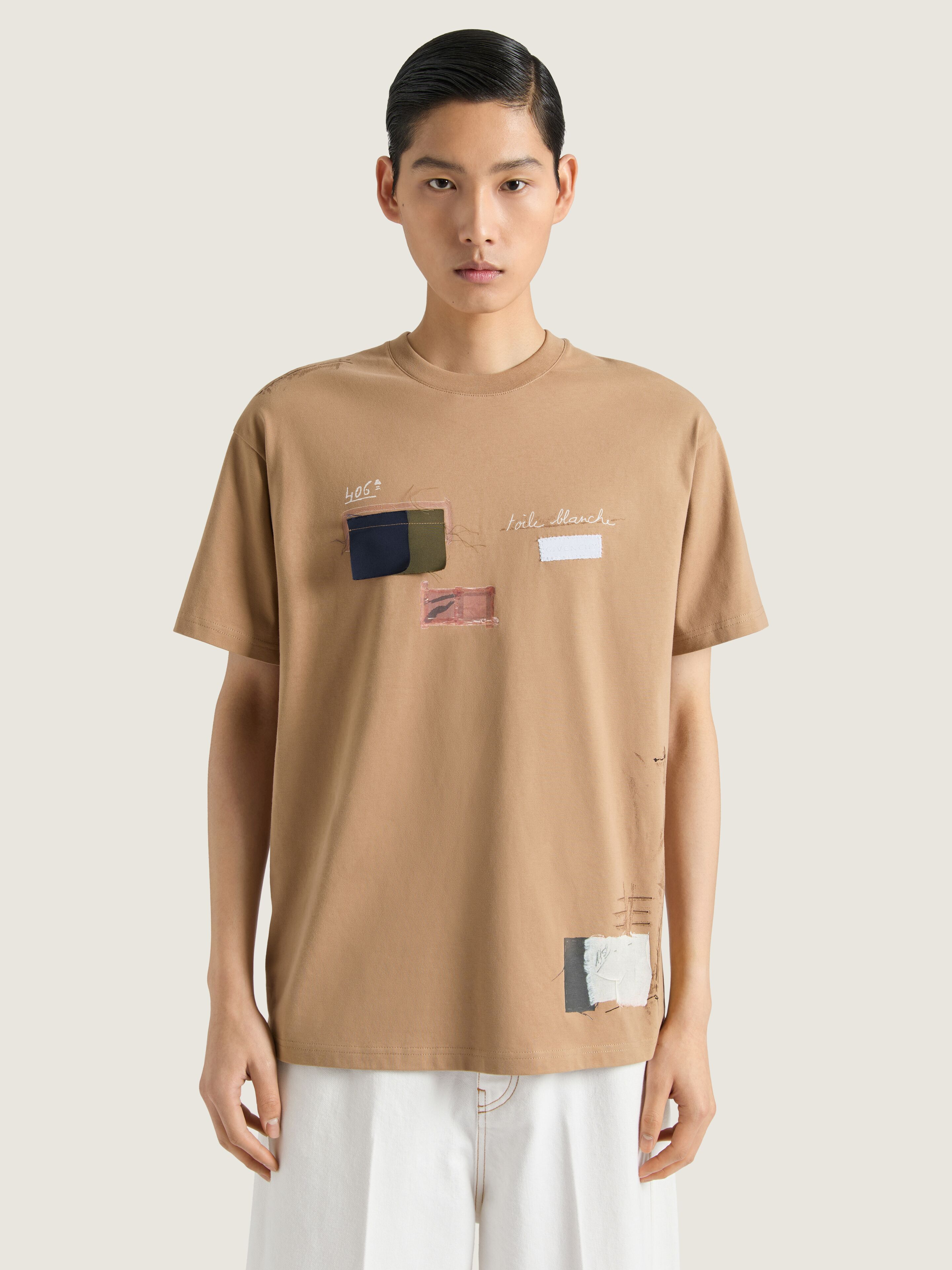 T-SHIRT IN COTTON WITH TROMPE L'ŒIL PATTERN - 2