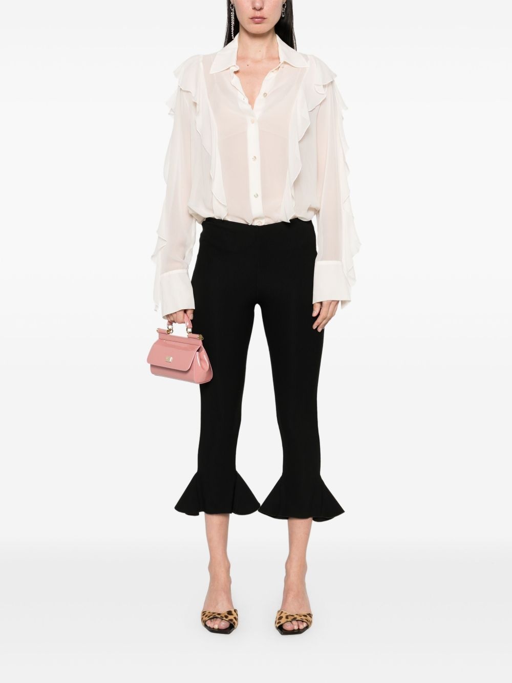 ruffled silk shirt - 2