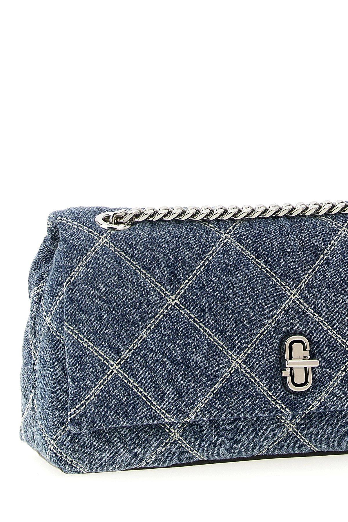 'The Quilted Denim Dual Chain' shoulder bag - 4