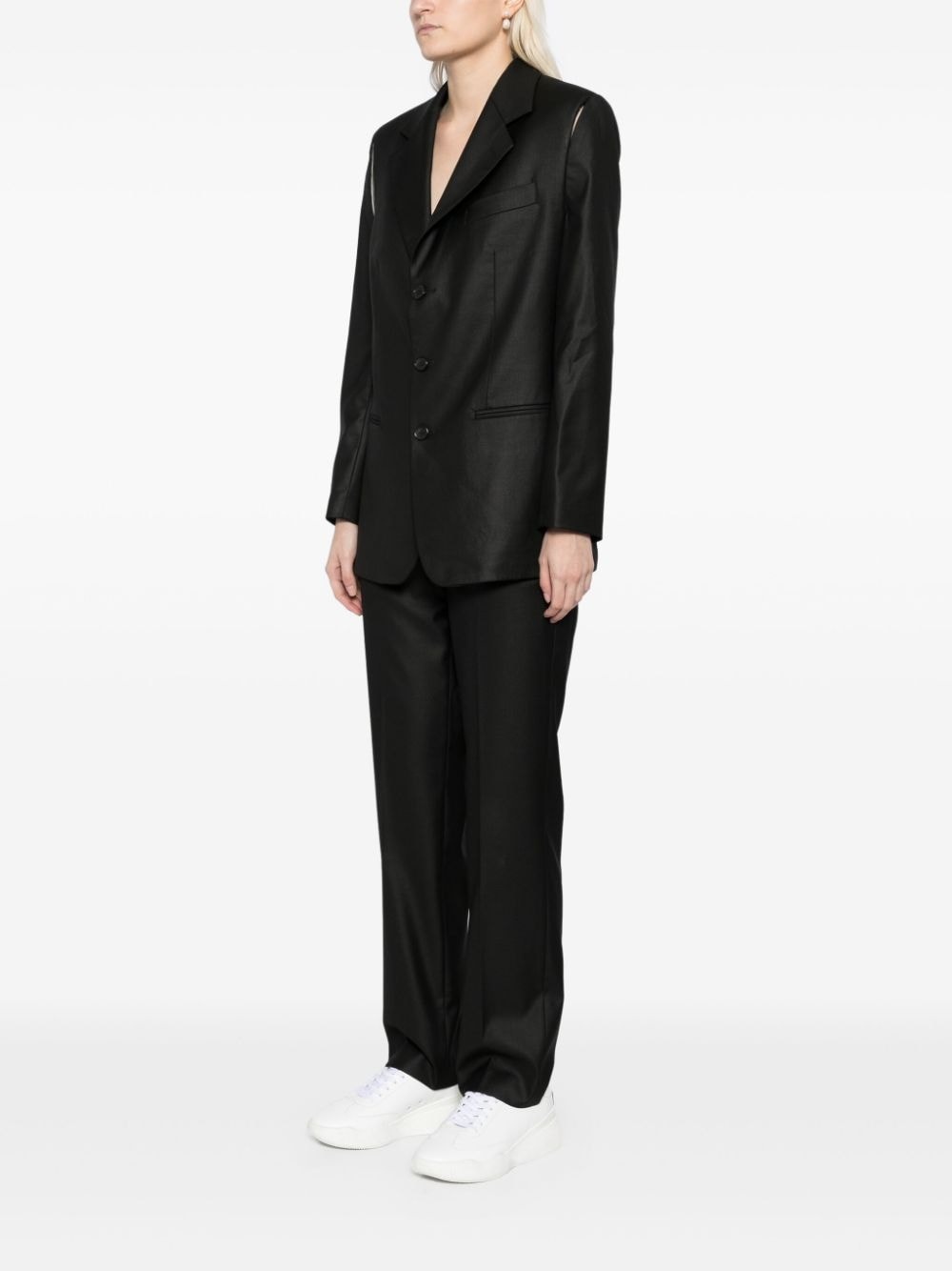 cut-out blazer - 3