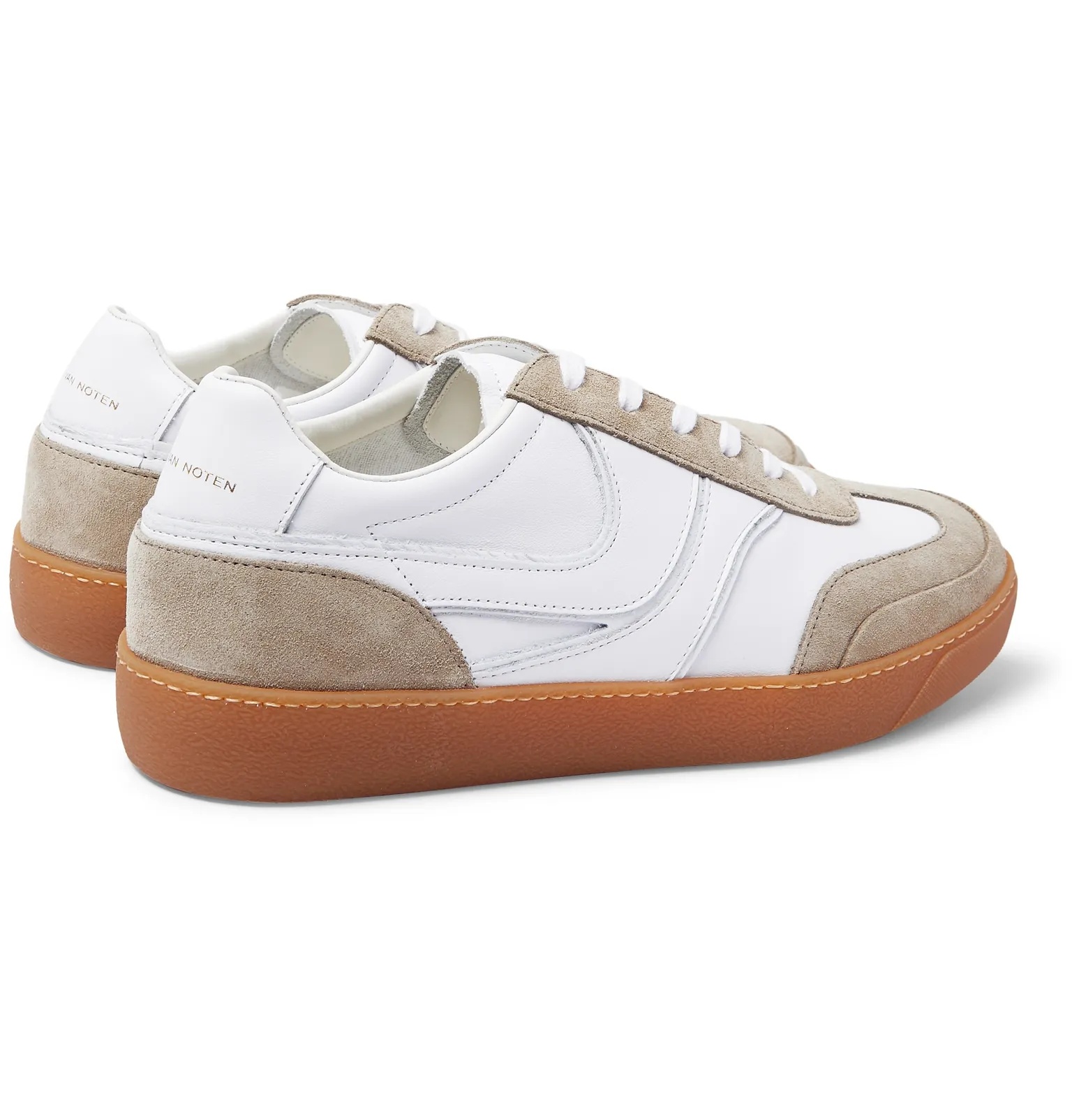 Panelled Suede and Leather Sneakers - 5