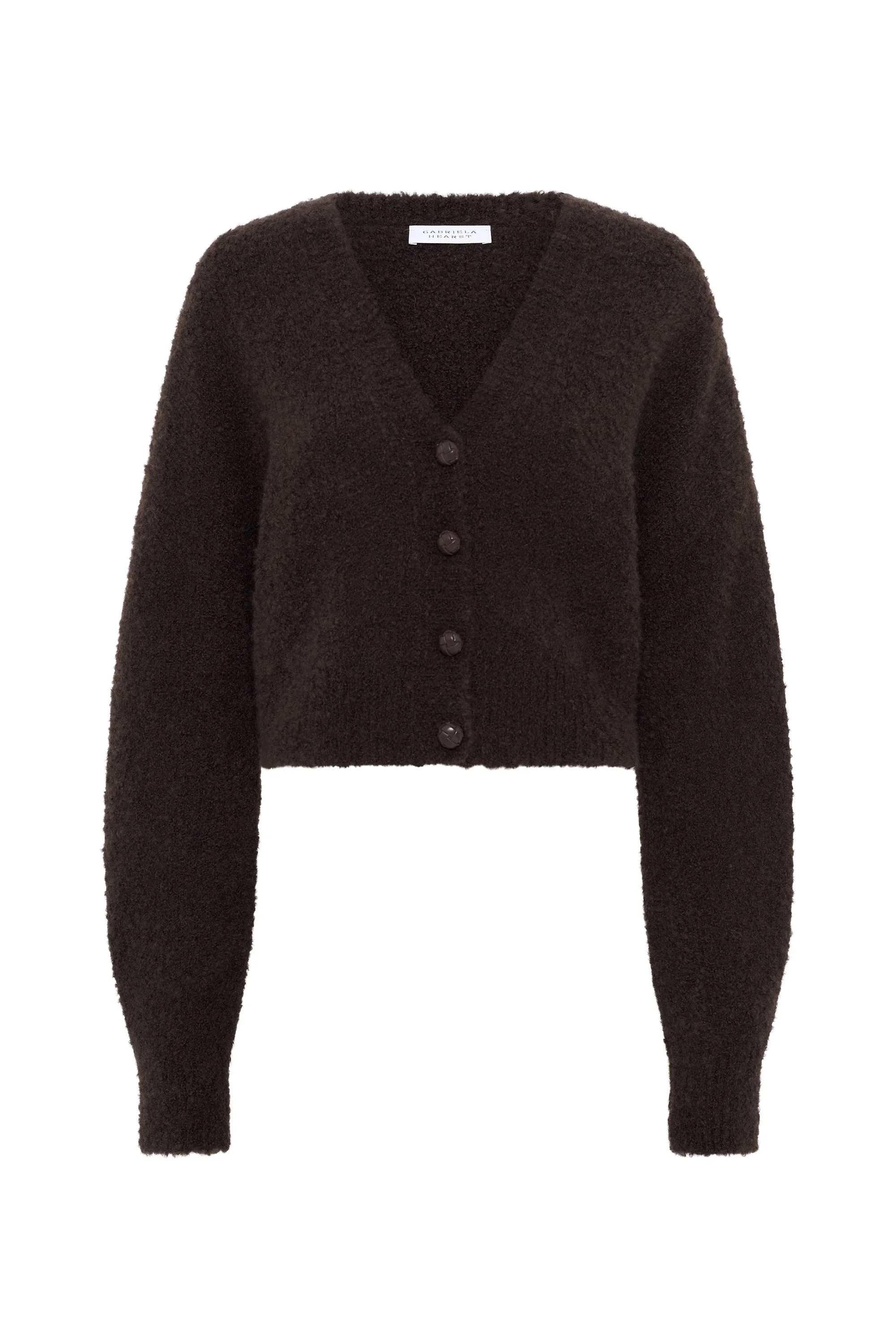 Tenet Knit Cardigan in Chocolate Cashmere Alpaca Silk - 1