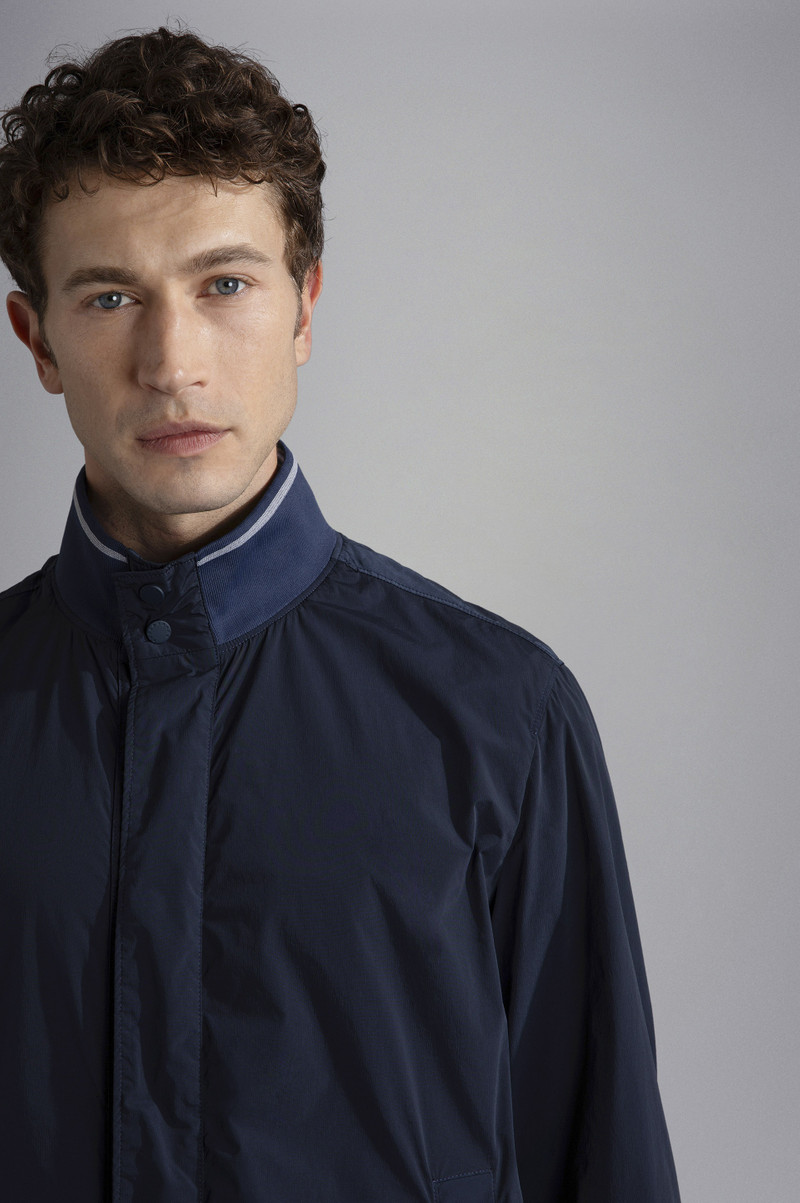 GARMENT DYED STRETCH ECONYL® NYLON BOMBER JACKET 4