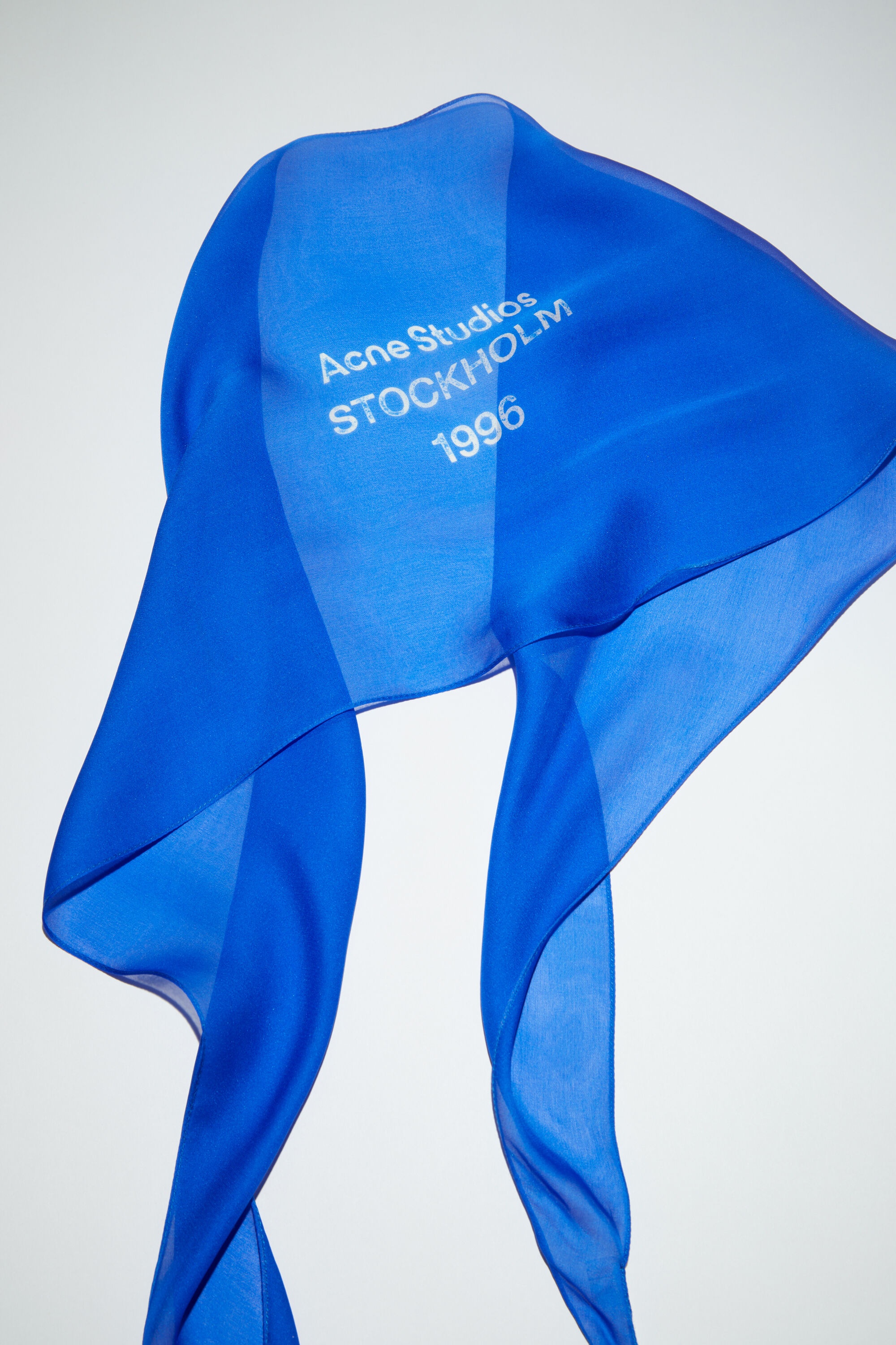 Silk scarf - Electric blue - 4