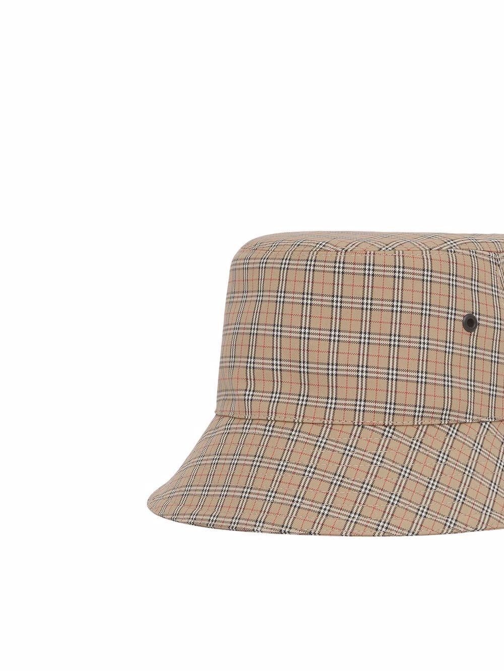 technical check bucket hat - 2