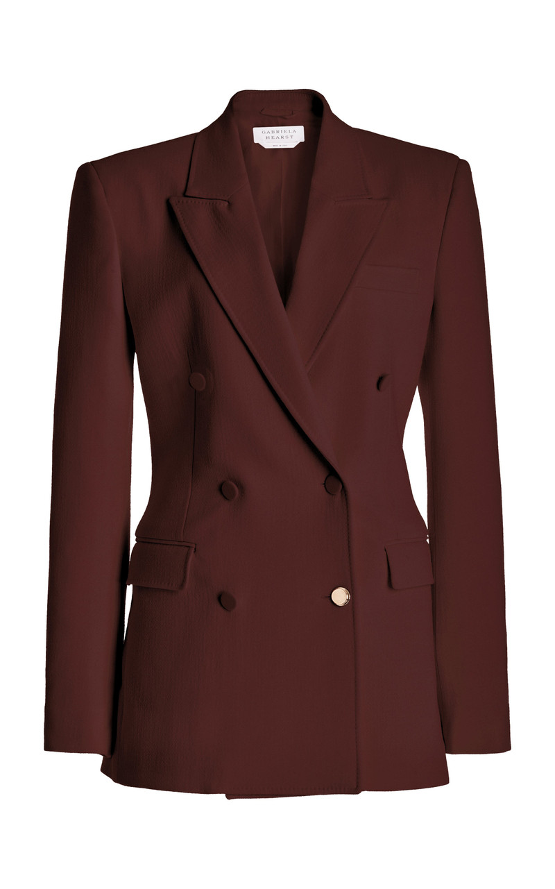 Gavin Blazer in Deep Bordeaux Virgin Wool - 1