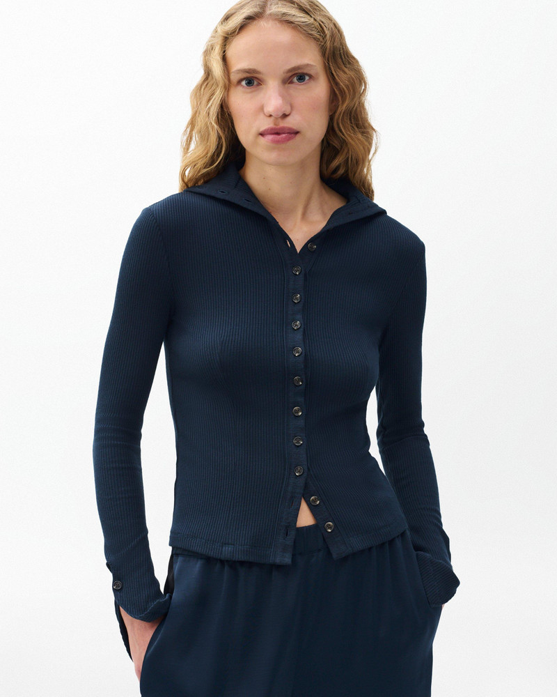 The Knit Ribbed Buttoned Cardigan 5