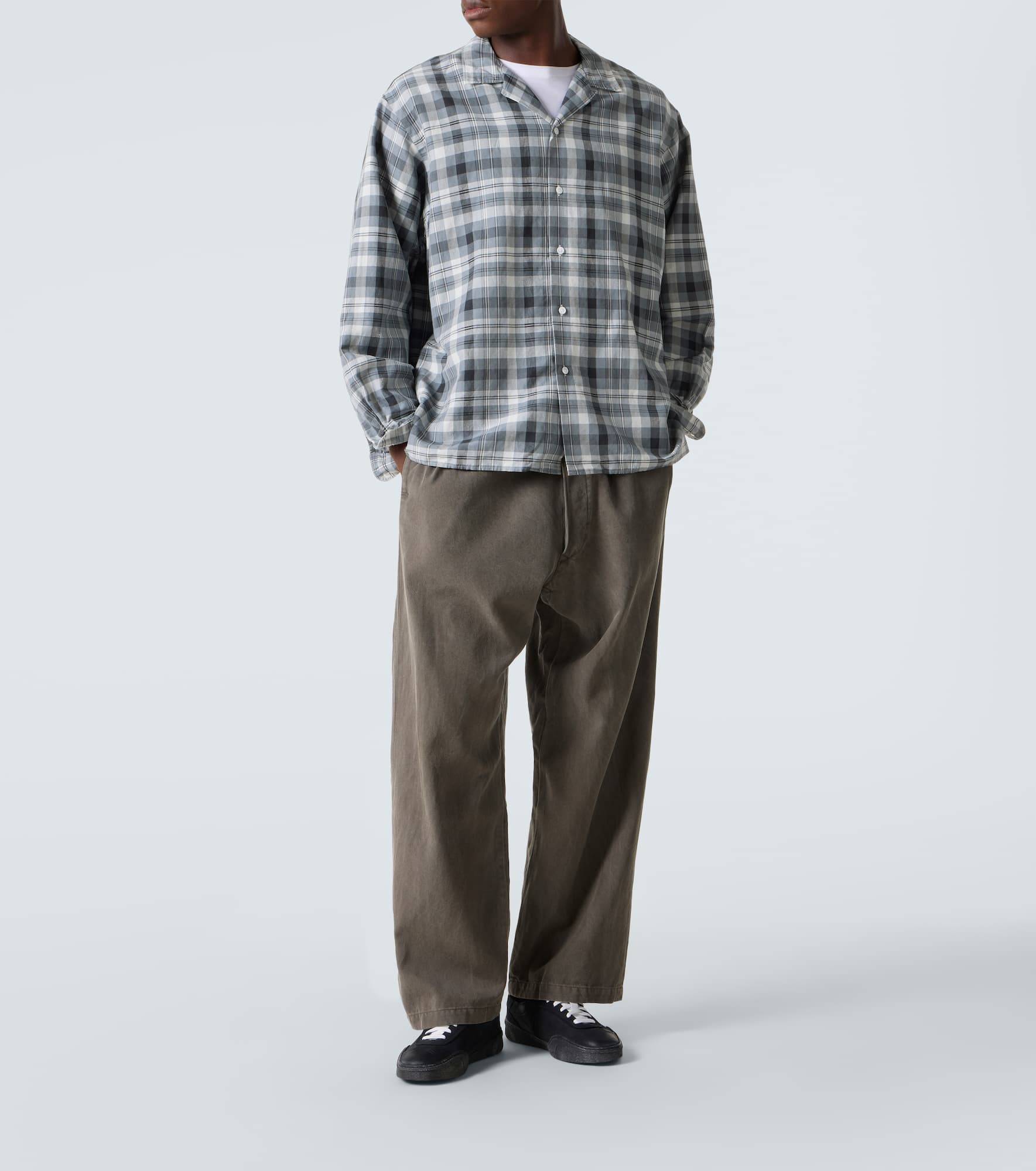 Checked silk and linen shirt - 2