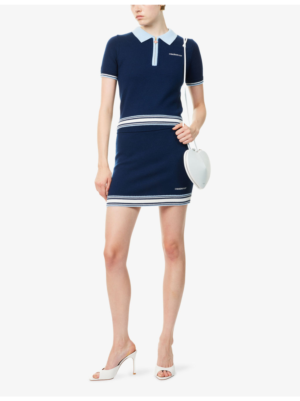Tennis Striped Wool Mini Skirt - 2