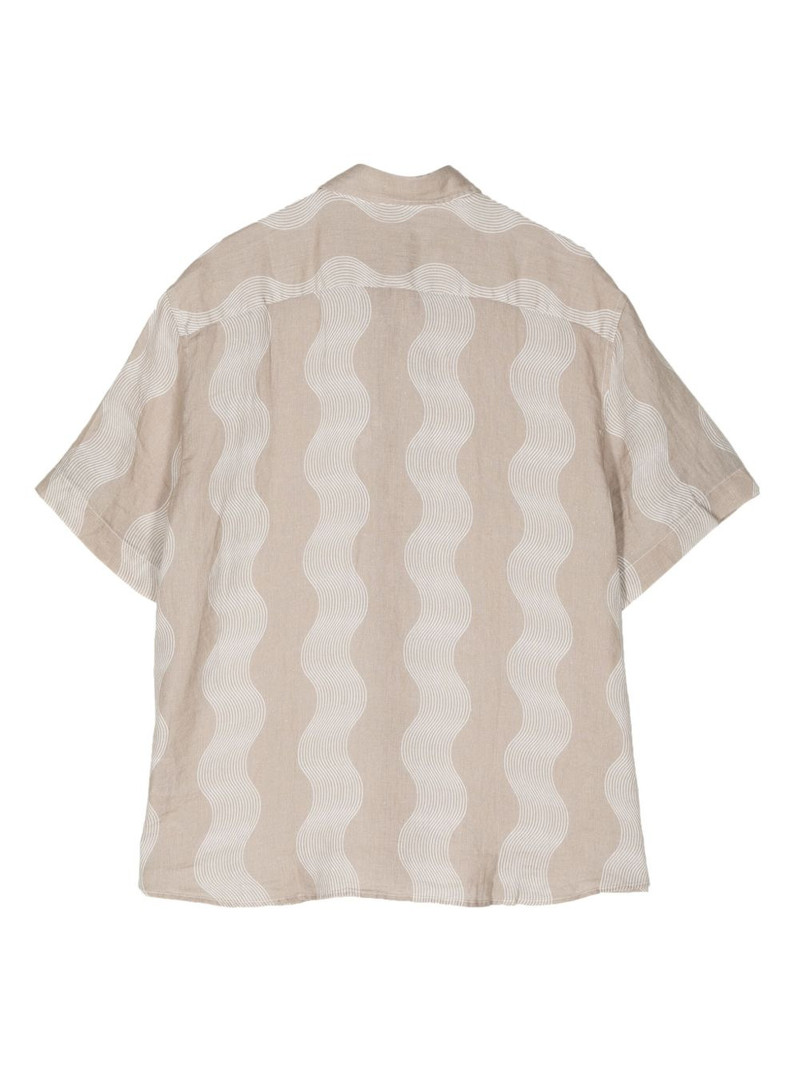 FRESCOBOL CARIOCA Cabana Stripe Castro linen shirt outlook