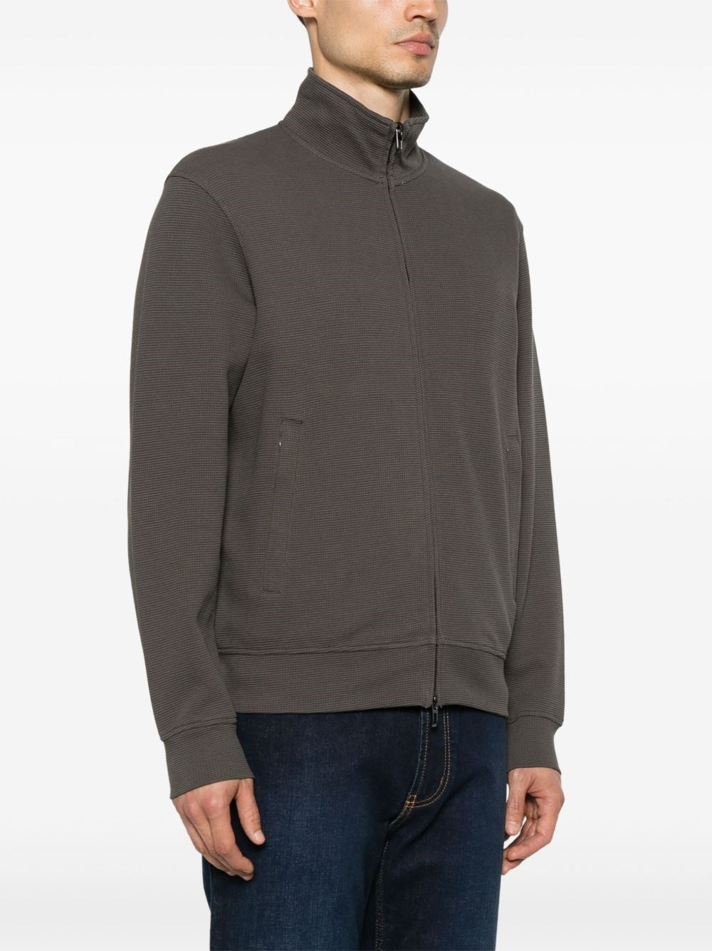 Cotton zipped sweatshirt - 2