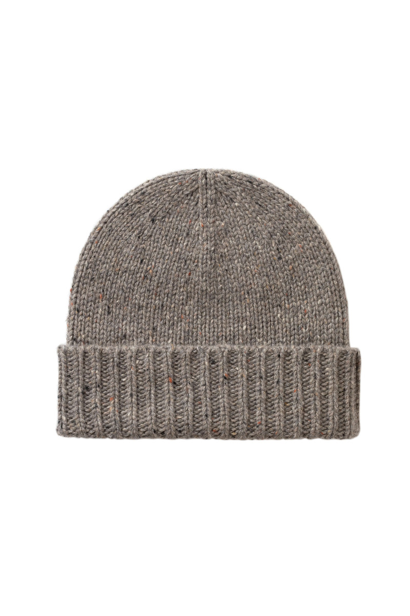 Donegal Cashmere Brown Beanie 1