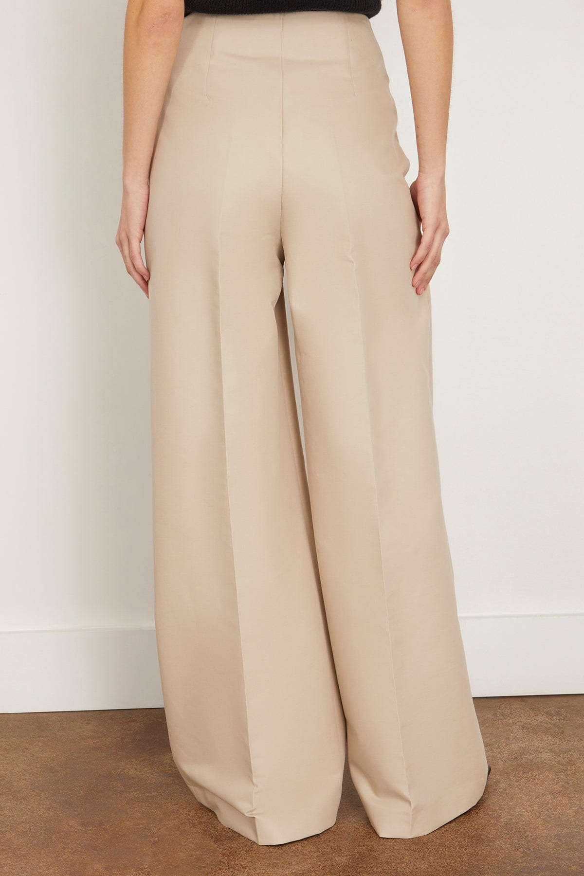 Palazzo Leg Shaped Trousers in Sand - 4