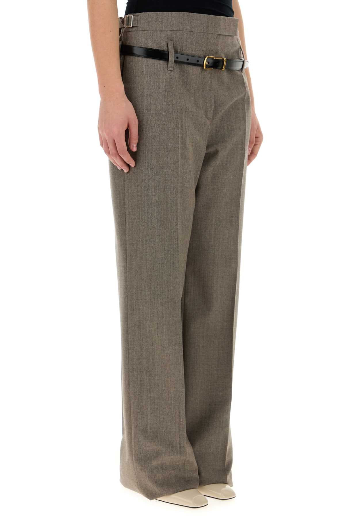 Prada Women Dove Grey Wool Blend Pant - 3