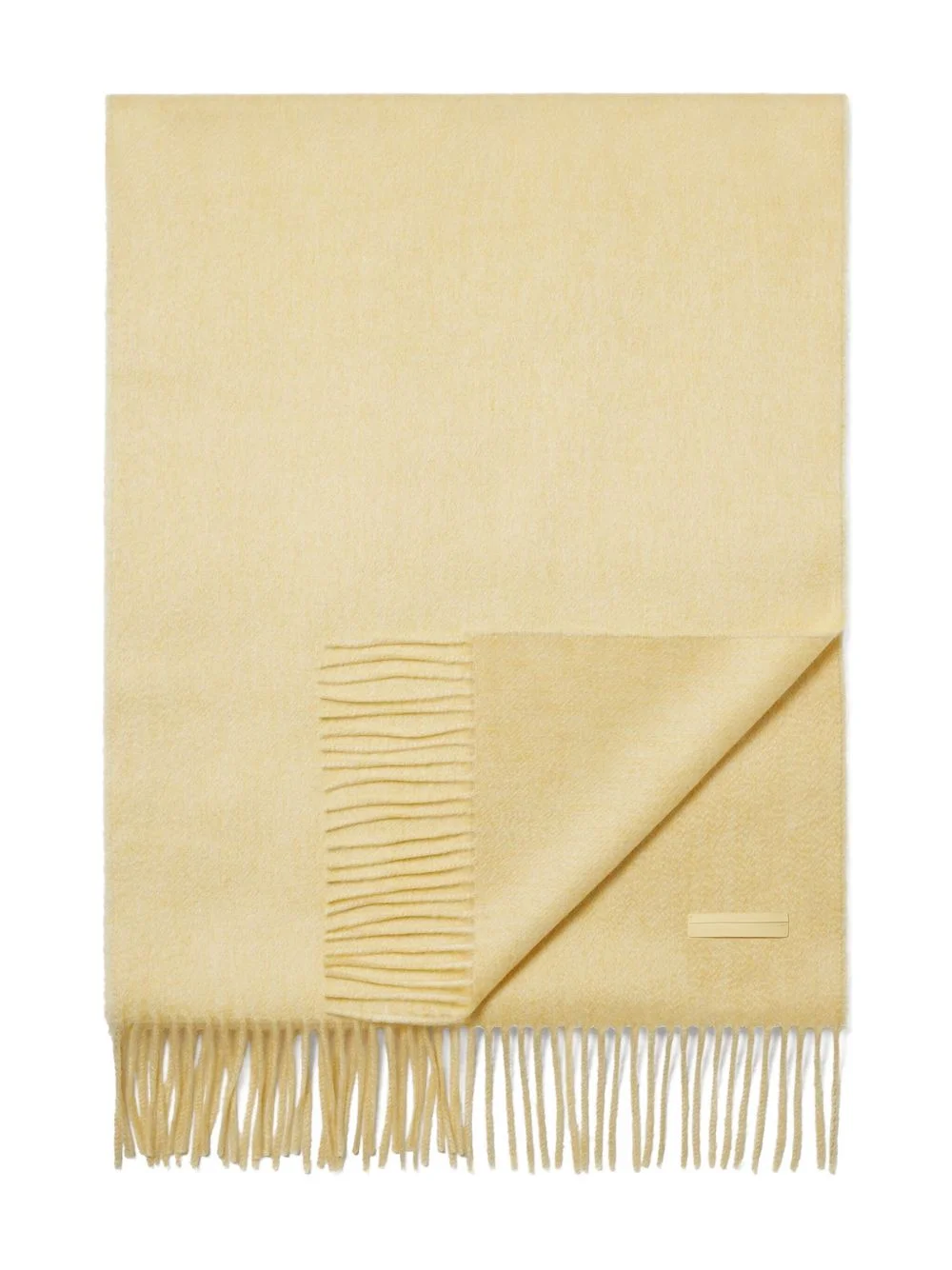 fringed cashmere scarf - 1