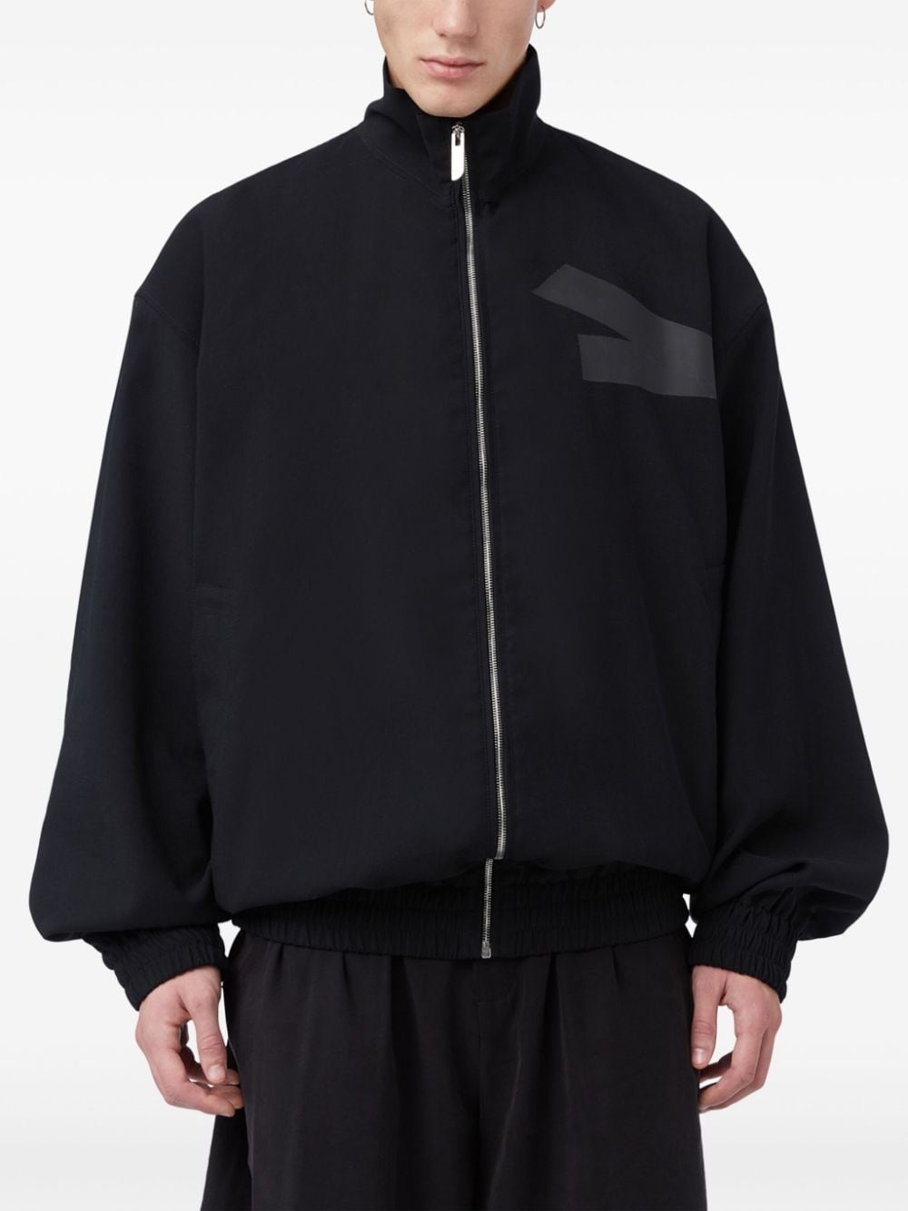 logo-tape bomber jacket - 3