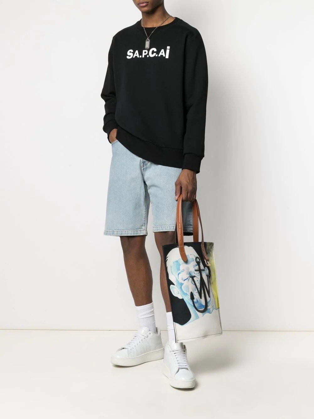 x Sacai logo-print sweatshirt - 2