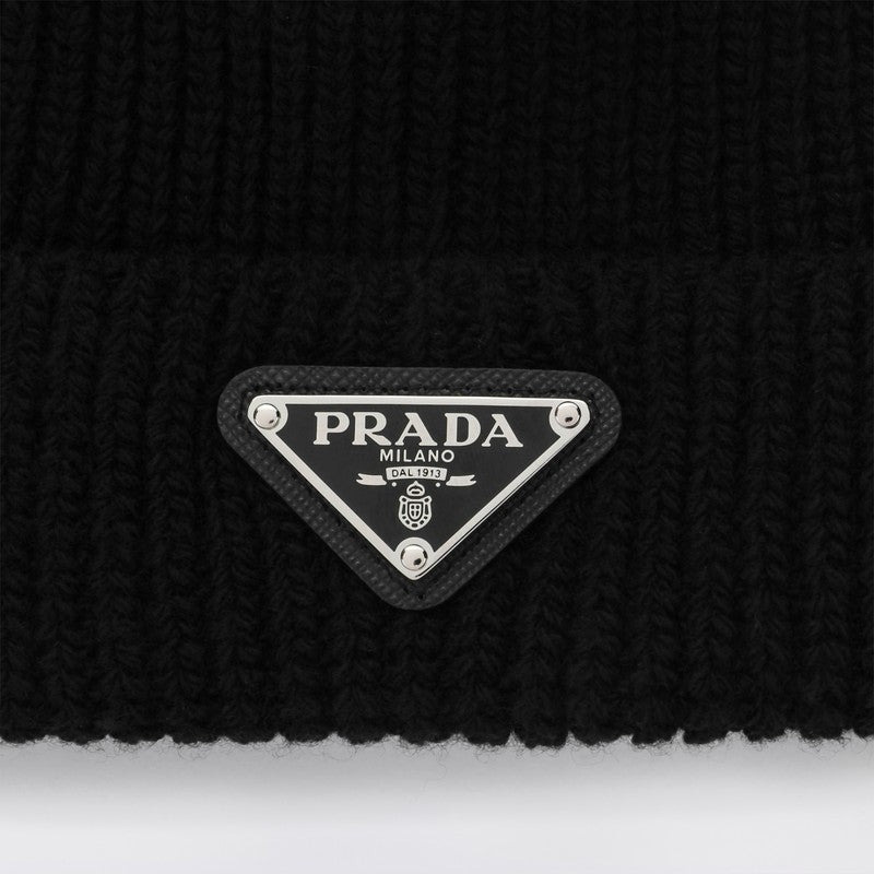 Prada Wool Hat With Triangle Logo Men - 2