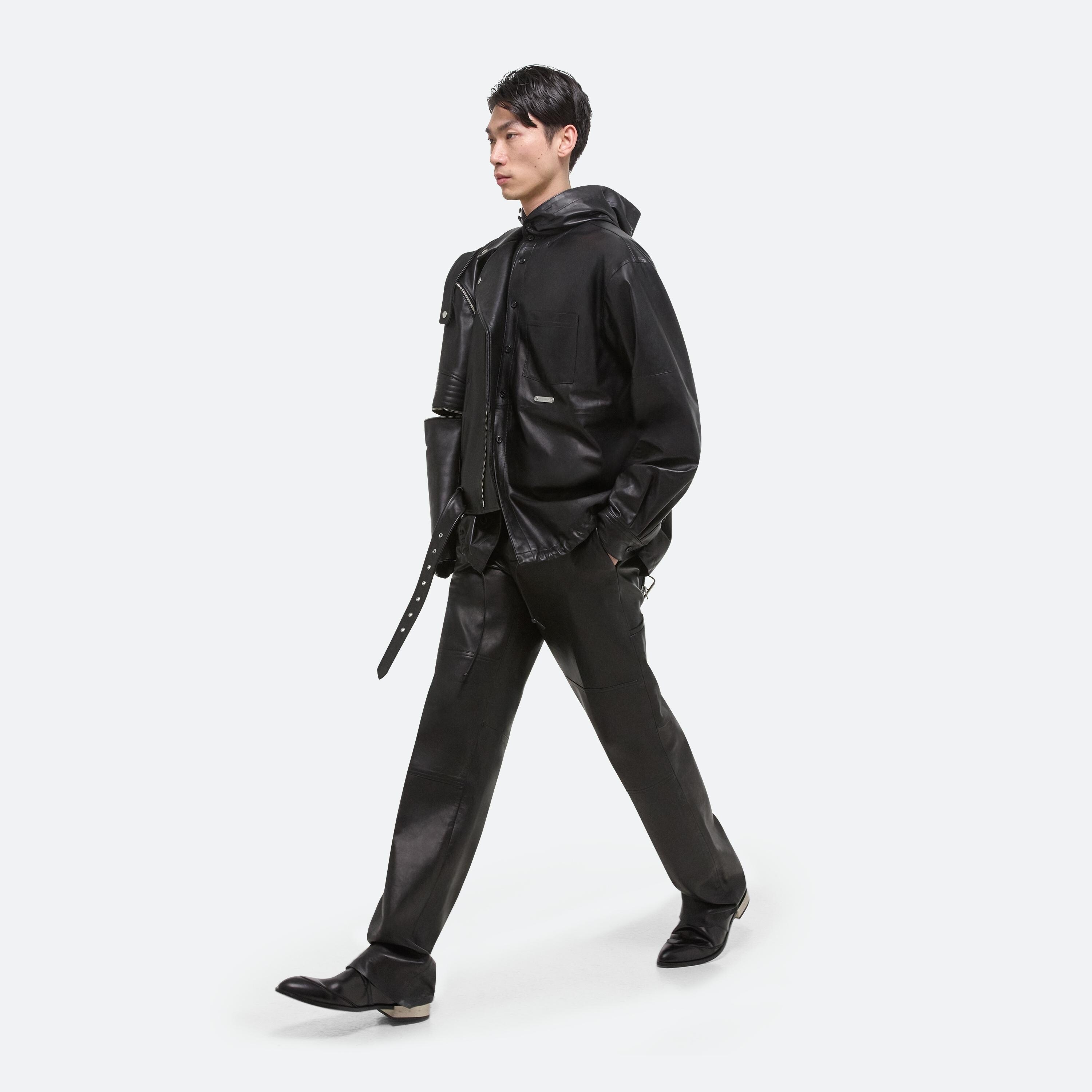 LEATHER HOODIE SHIRT - 7