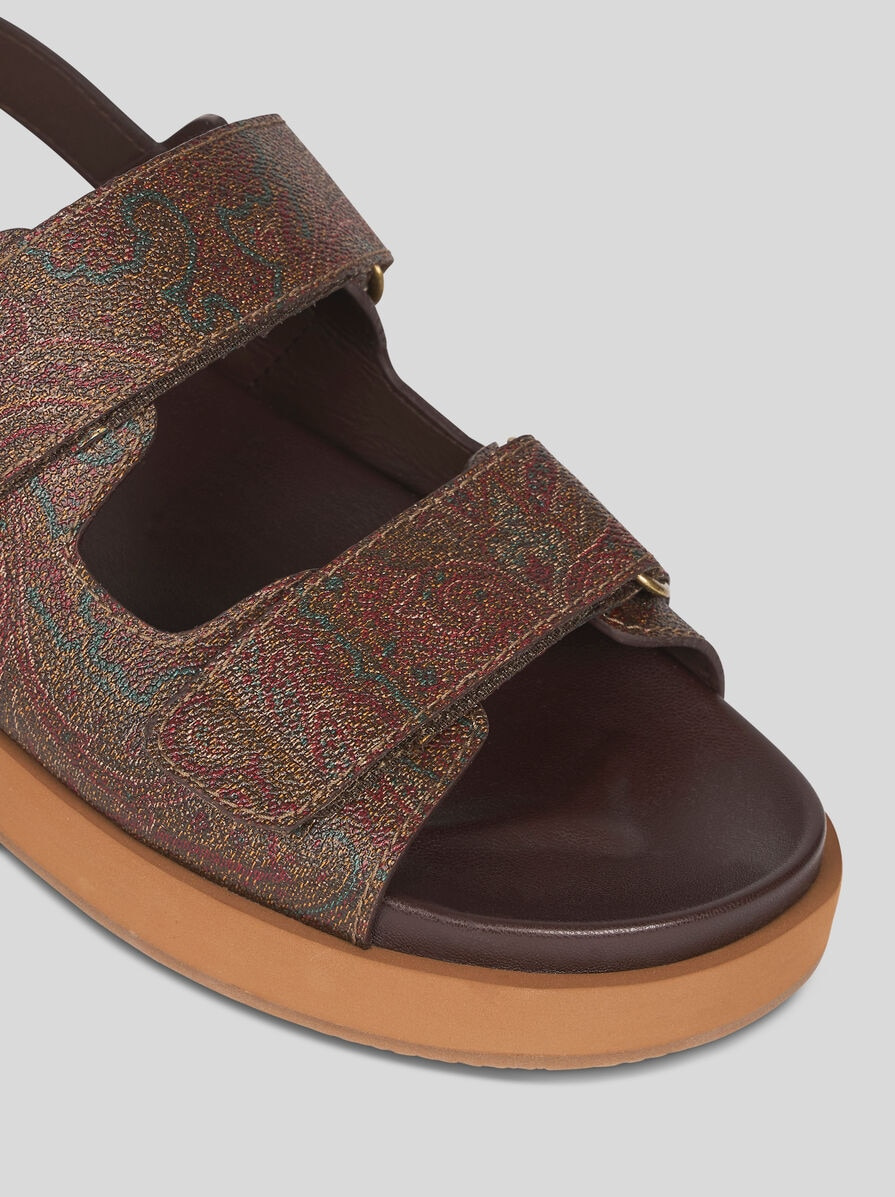 PAISLEY SANDALS WITH STRAP - 4