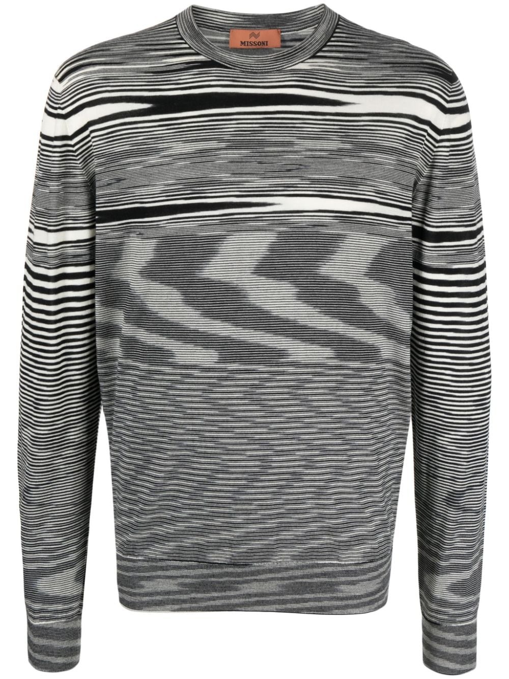 striped intarsia-knit wool jumper - 1