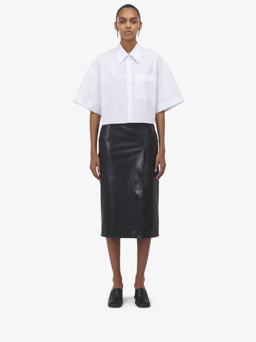Cropped Boxy Military Shirt - 2