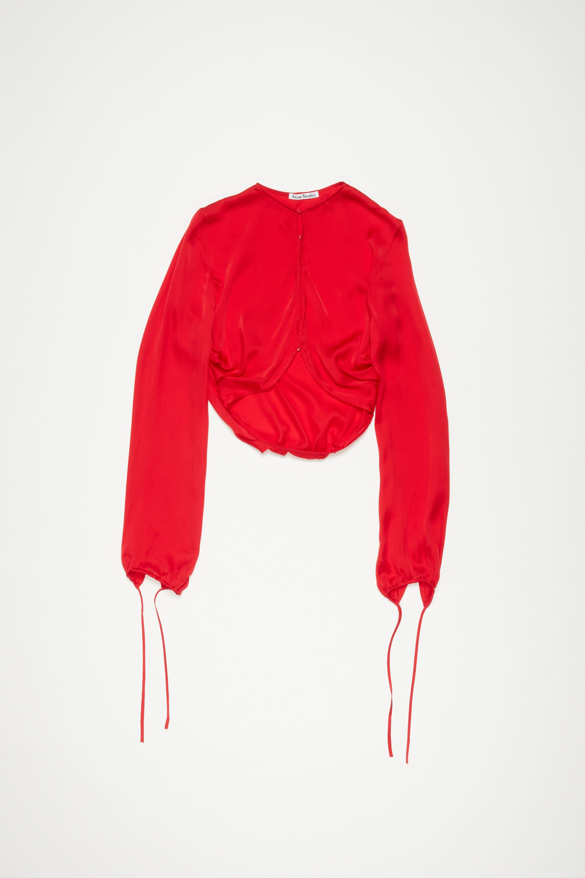 Fluid silk blouse - Bright Red - 6