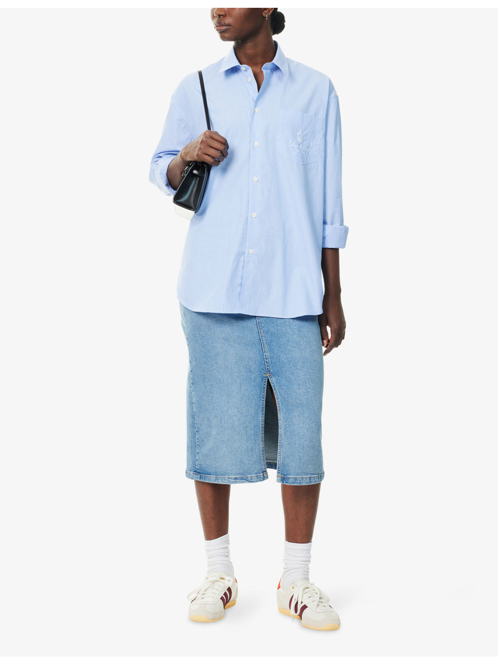 Embroidered-Logo Striped Cotton Shirt - 2