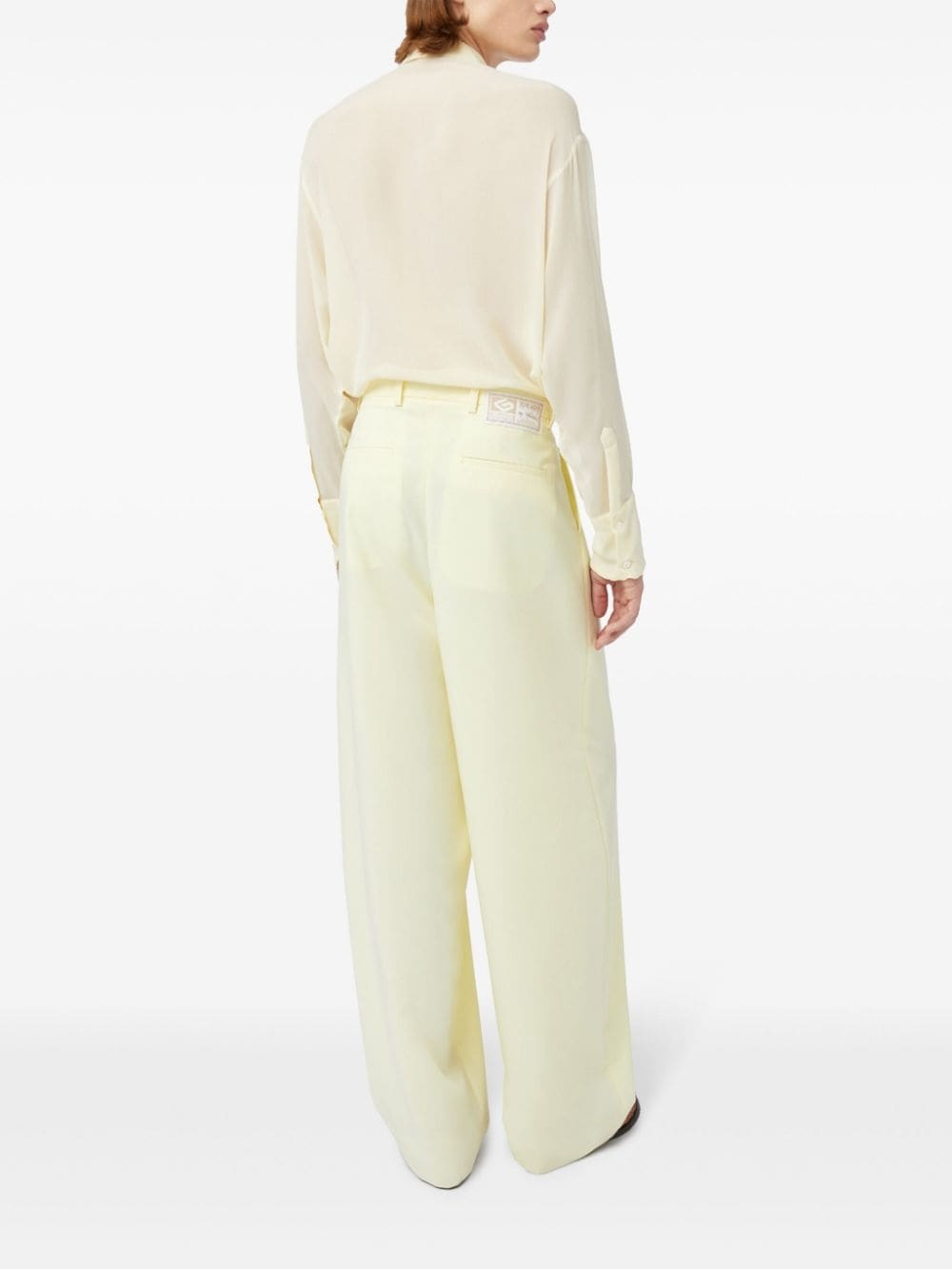 high-waist wide-leg trousers - 4