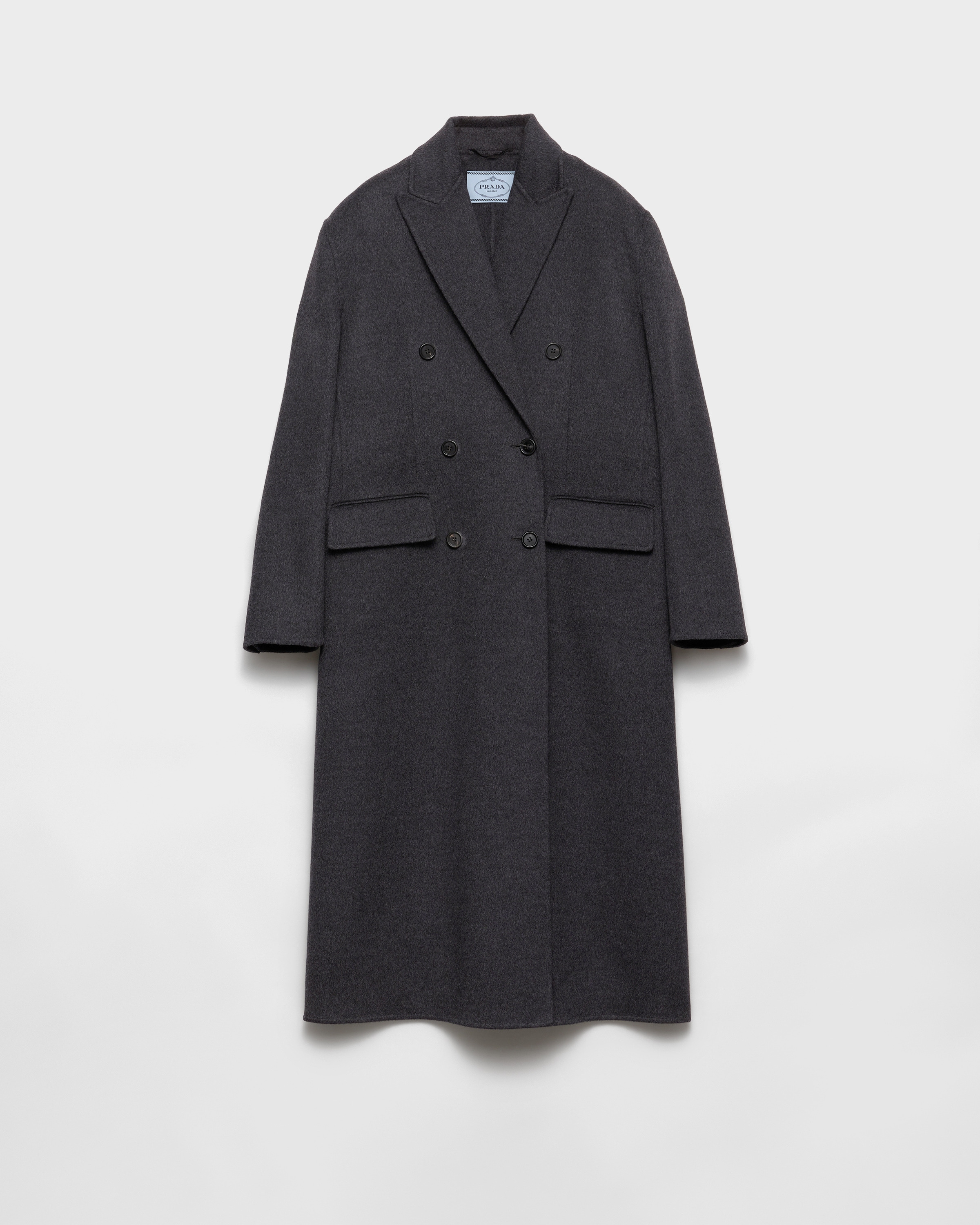 Double-breasted double cashwool coat - 1