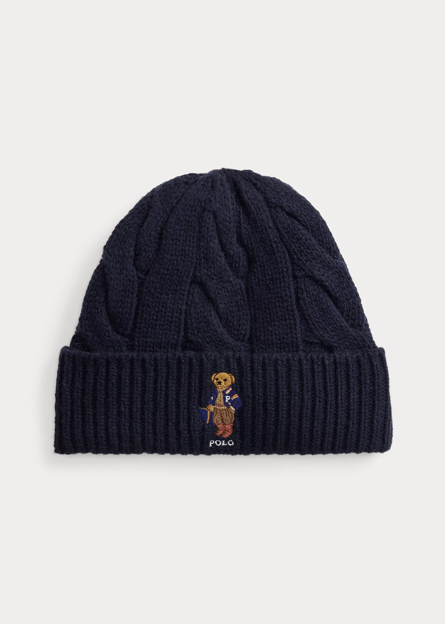 Polo Bear Cable Wool-Blend Beanie - 1
