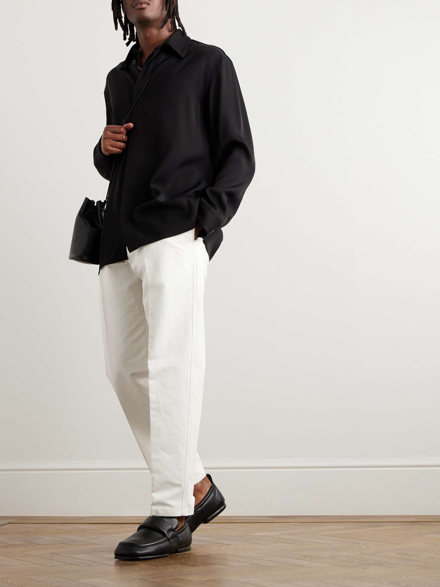 【関税込み】Dries Van Noten シルバー Slip On ローファー Dries Van Noten LEATHER LOAFERS | REVERSIBLE