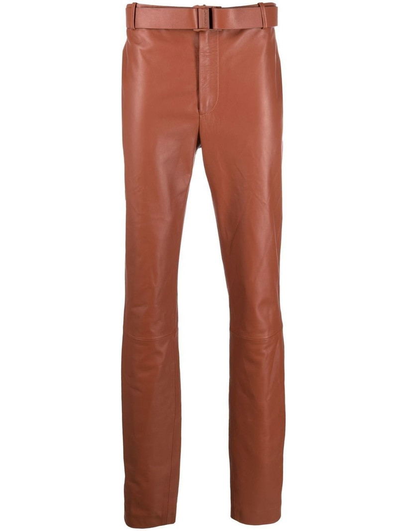 Lea buckled leather trousers 1