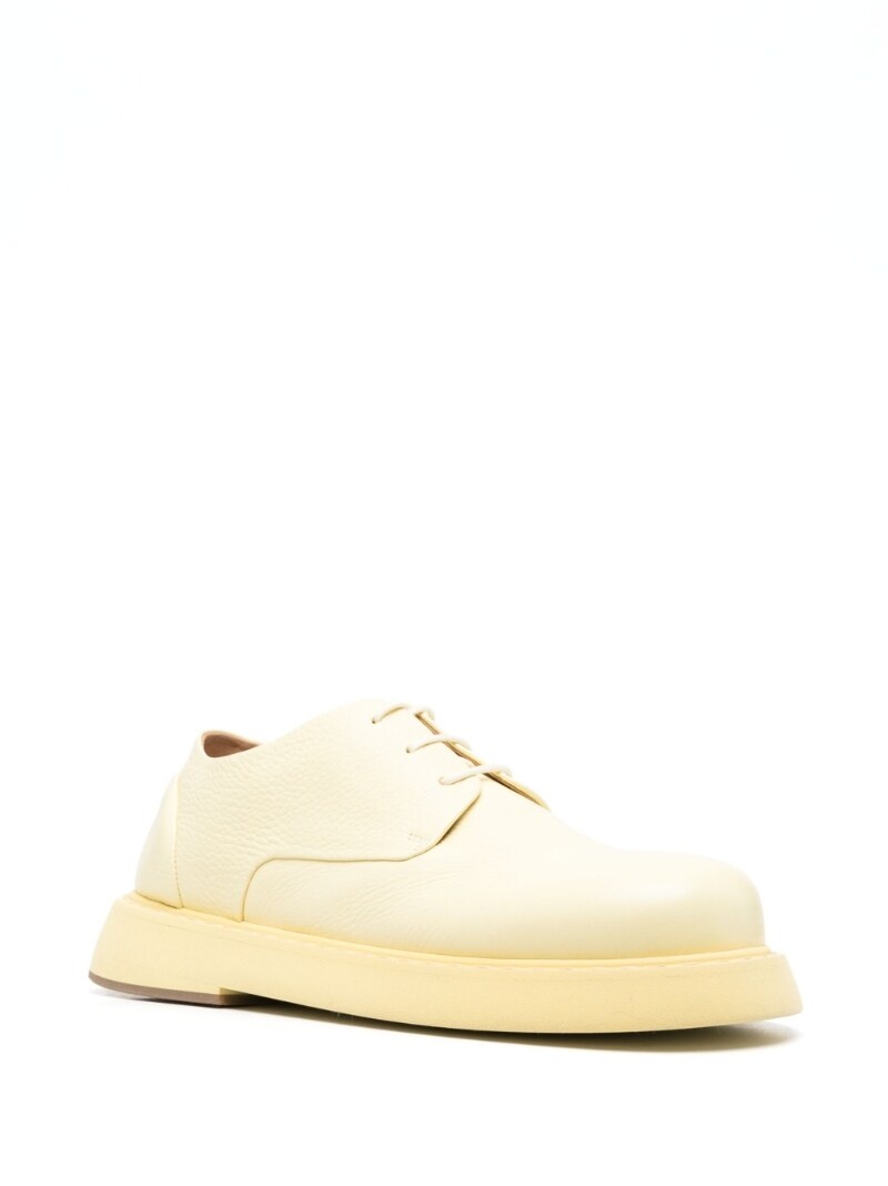 round-toe leather derby shoes - 2