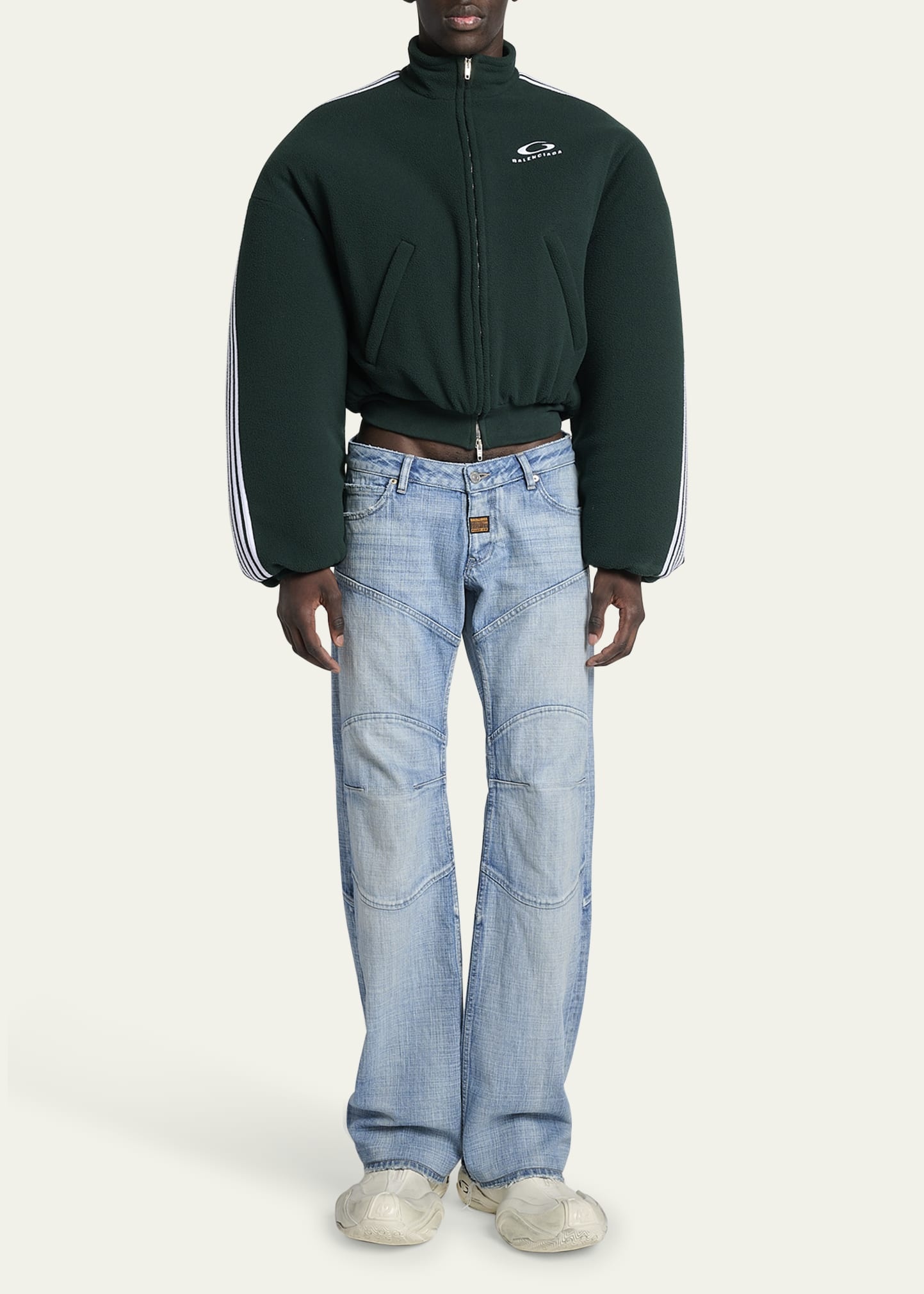 Men's Moto Panel Low-Rise Jeans - 2
