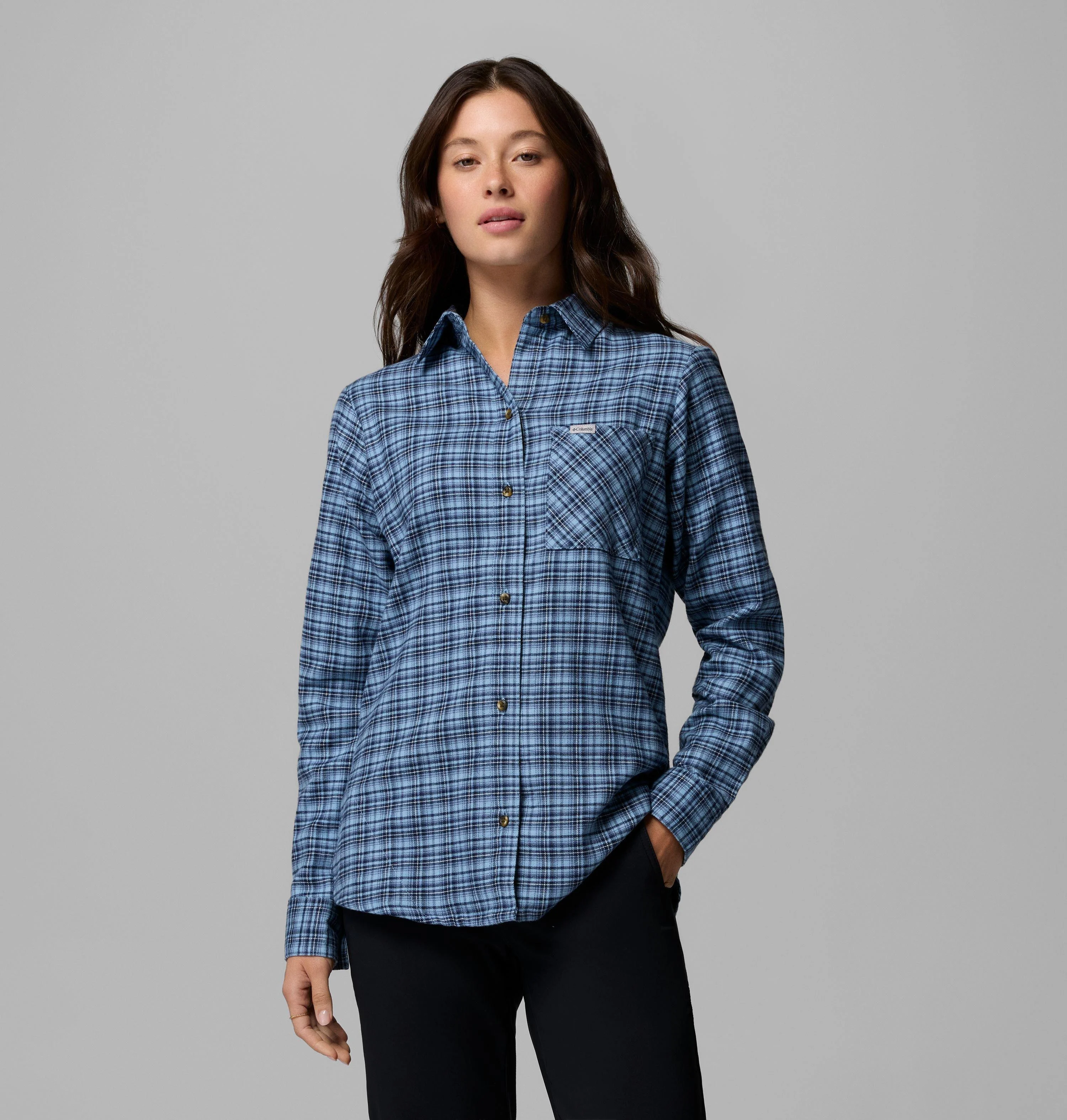 Women's Calico Basin Flannel Long Sleeve Shirt - 1