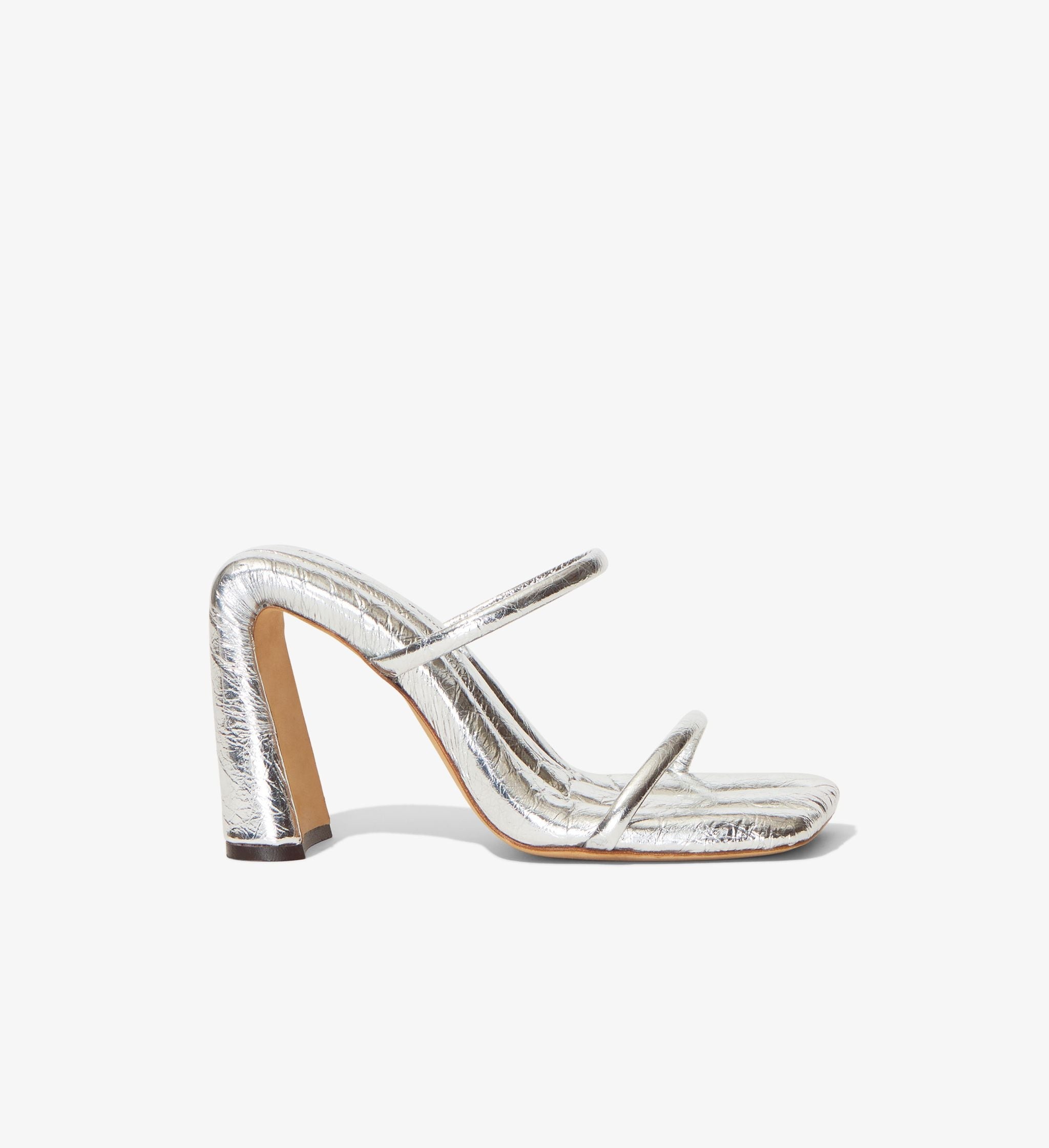 Metallic Arc Strappy Slides - 100mm - 1