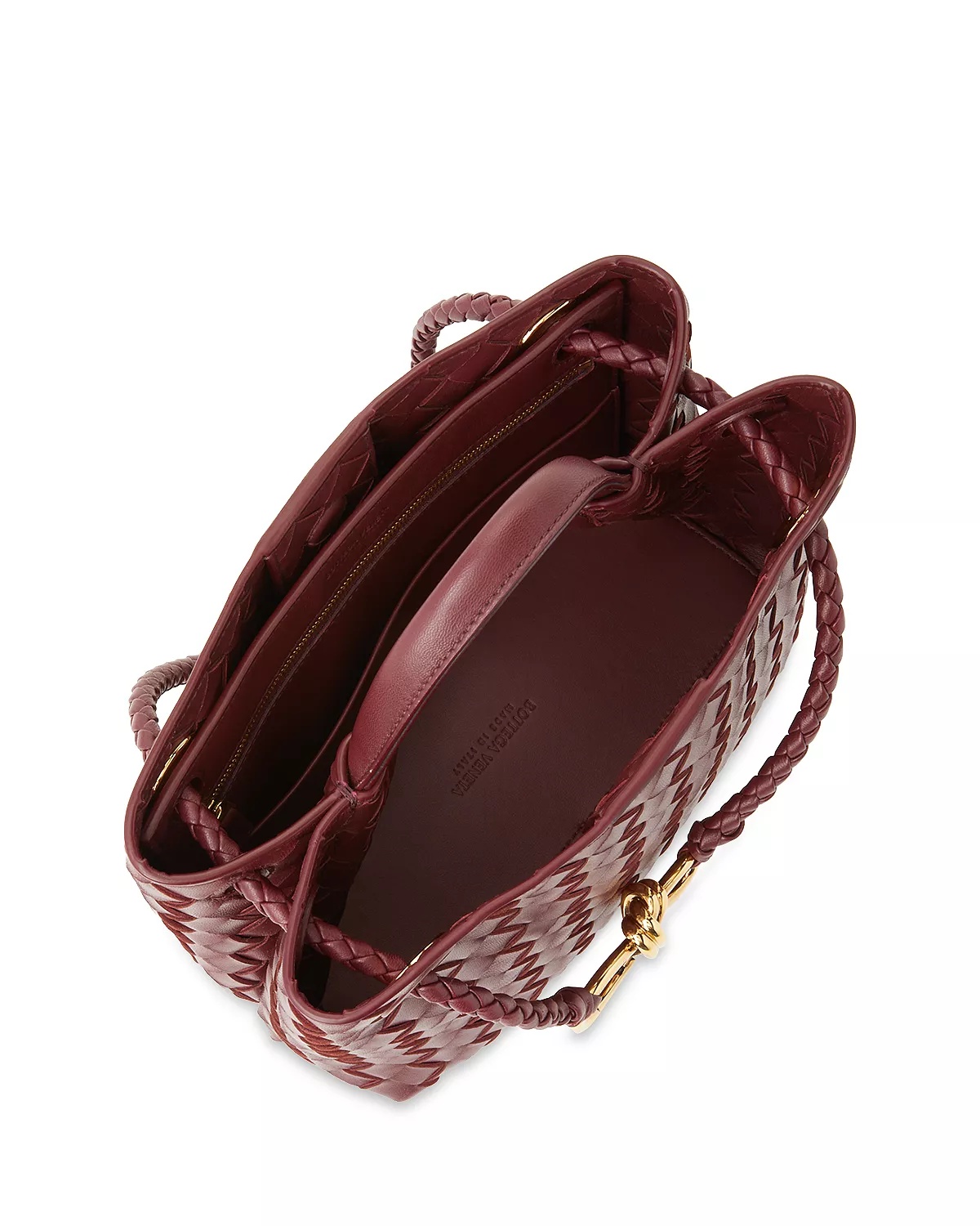 Andiamo Intrecciato Woven Leather Small Shoulder Bag - 3