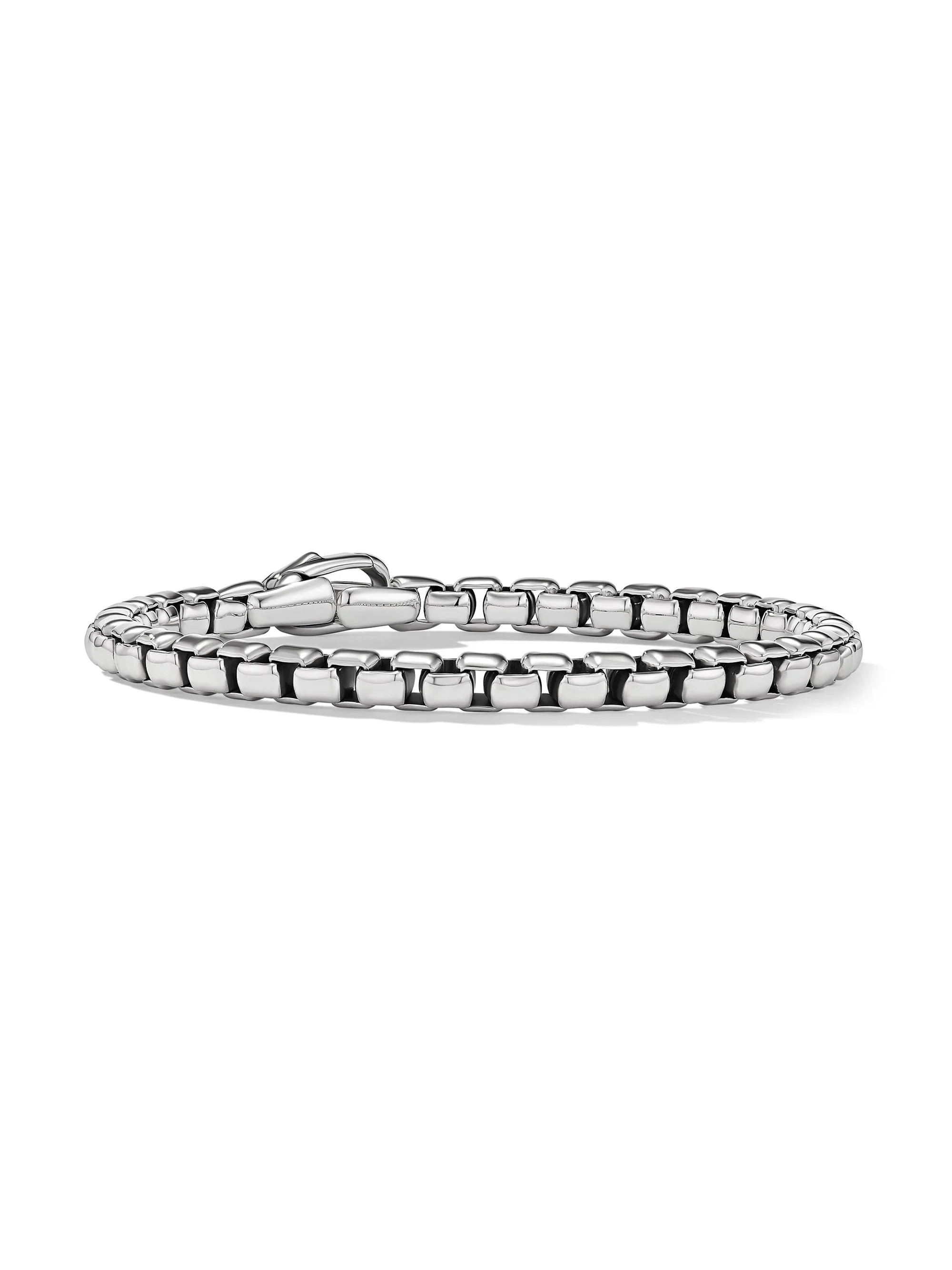 Men's Box Chain Bracelet in Sterling Silver, 5MM - Sterling Silver - 1