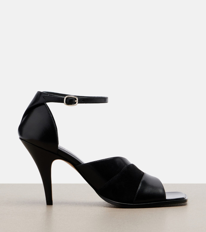 PHOEBE PHILO Leather and suede sandals outlook