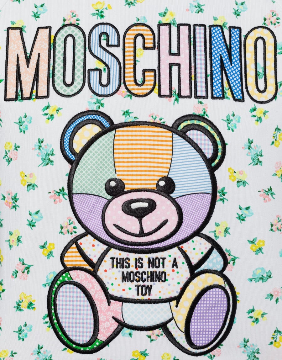 TEDDY PATCHWORK COTTON SWEATSHIRT - 4