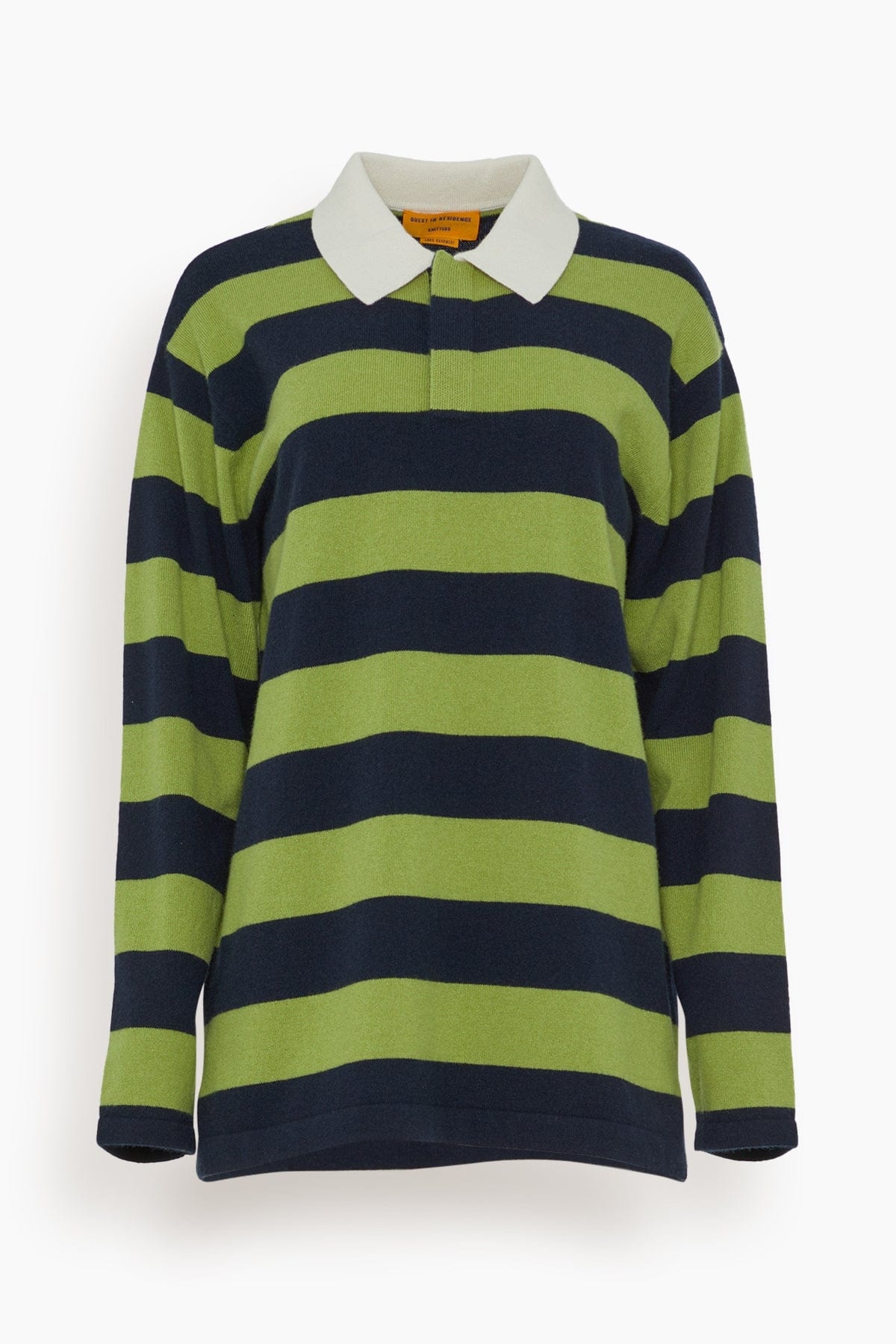 Rugby Sweater in Matcha/Midnight Stripe - 1