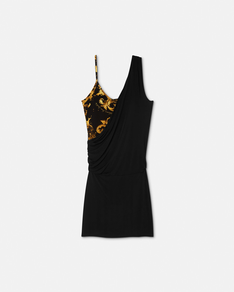 Printed Viscose Draped Midi Dress 3